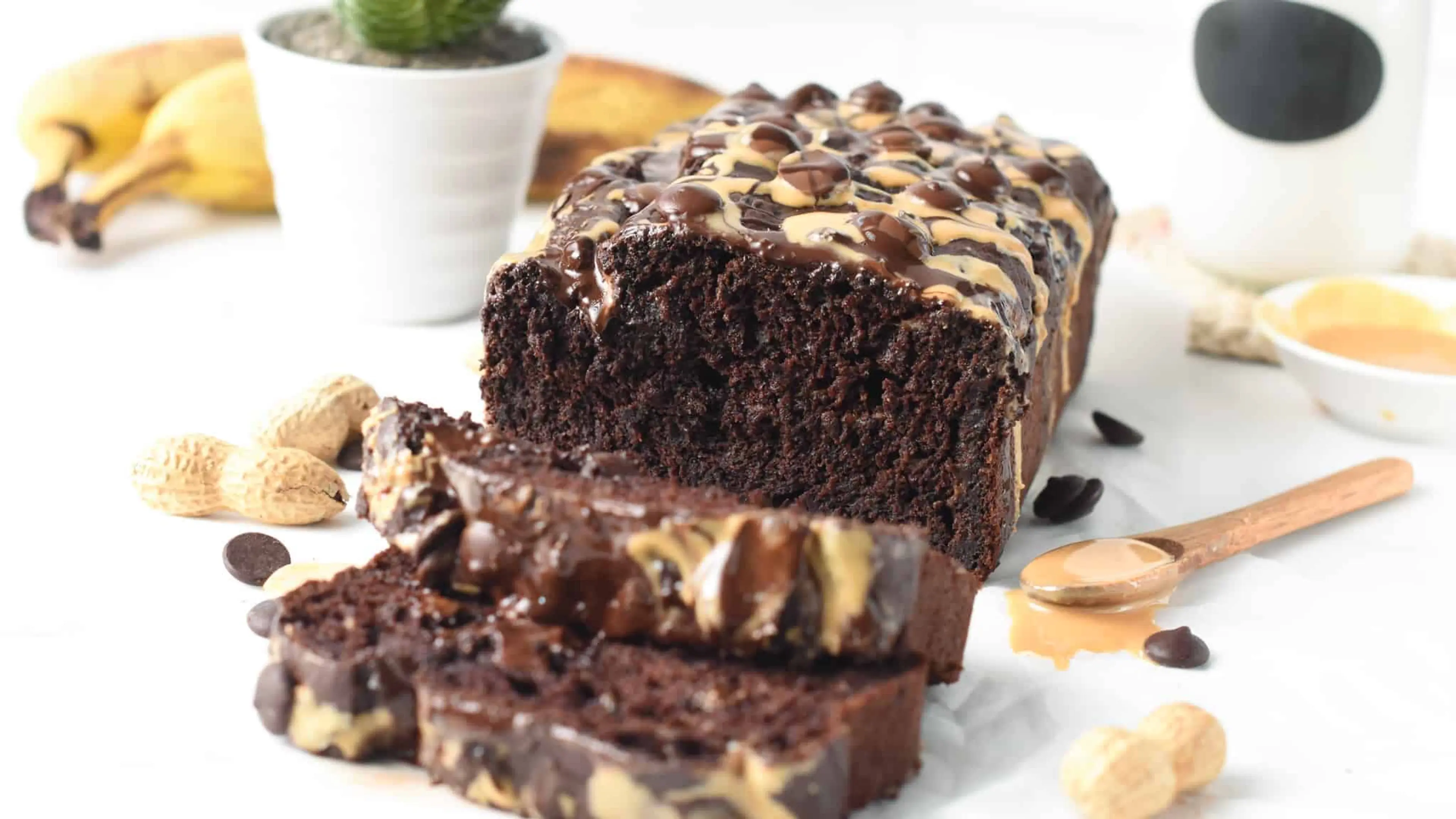 Chocolate Peanut Butter Banana Bread