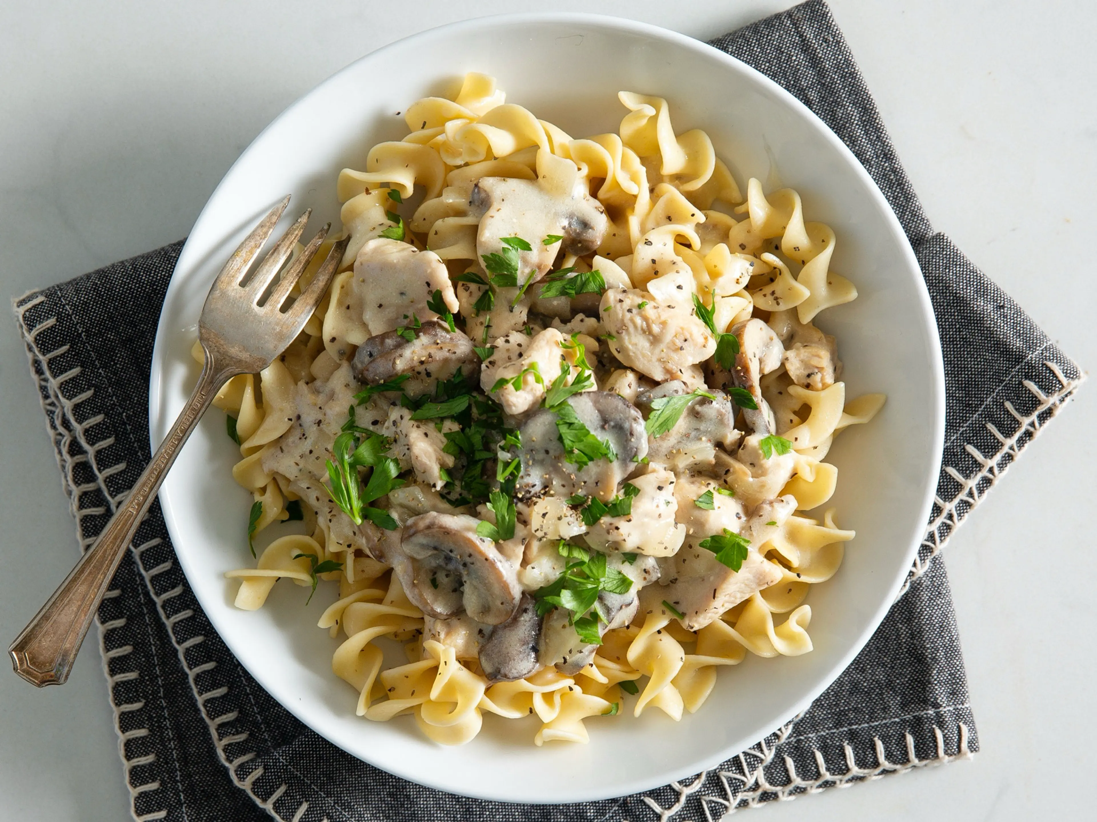 Creamy Chicken Stroganoff