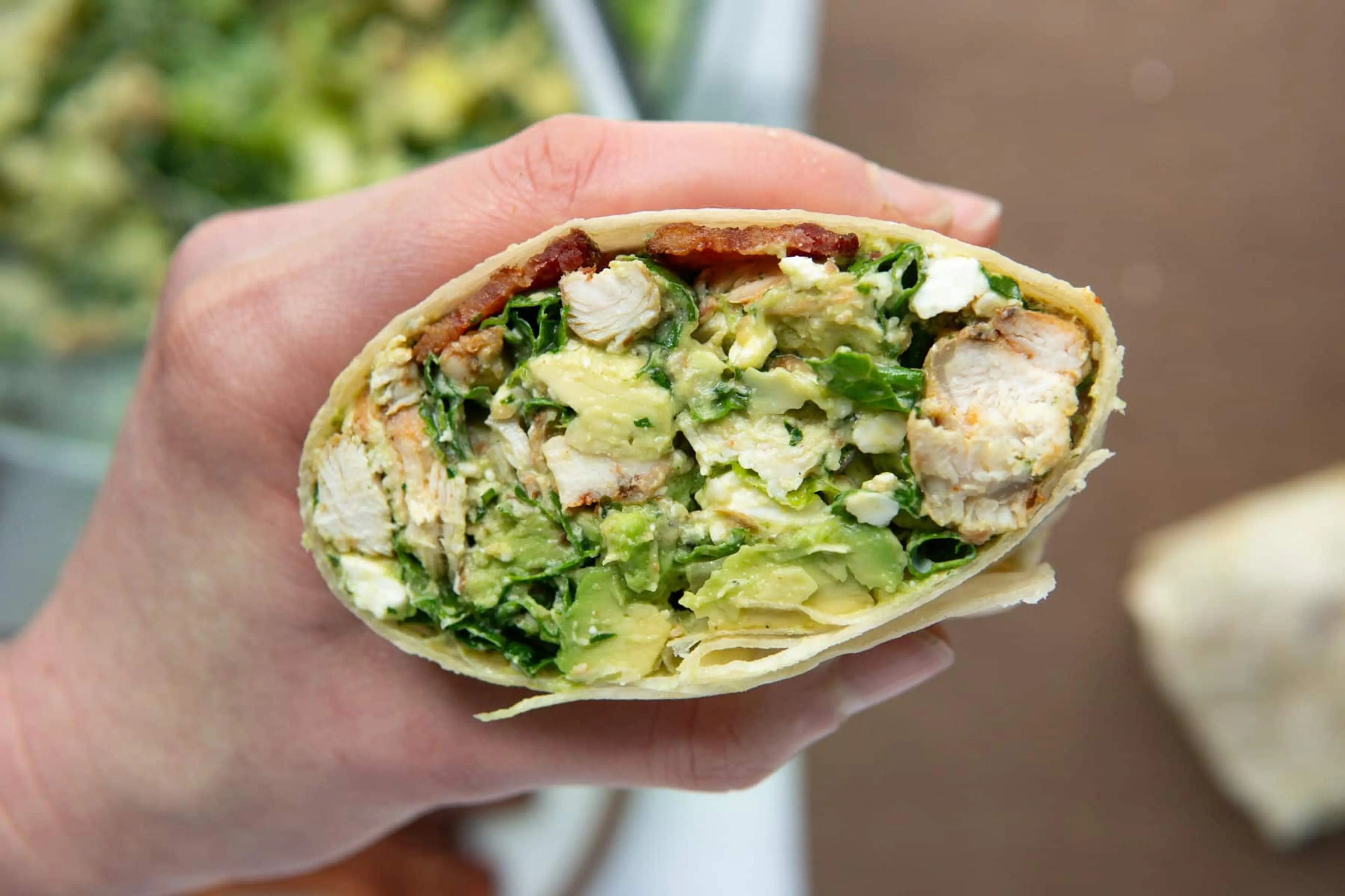 Pesto Chicken Salad Wraps