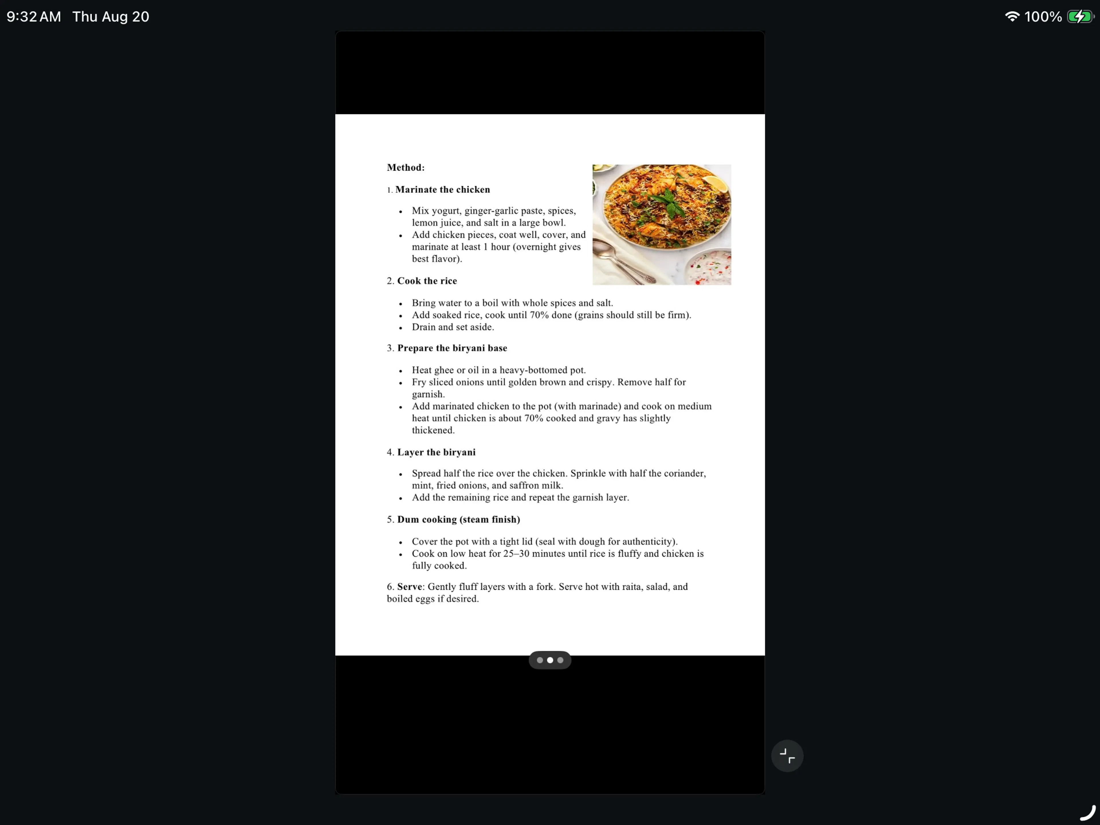 A Restaurant-style Chicken Biryani