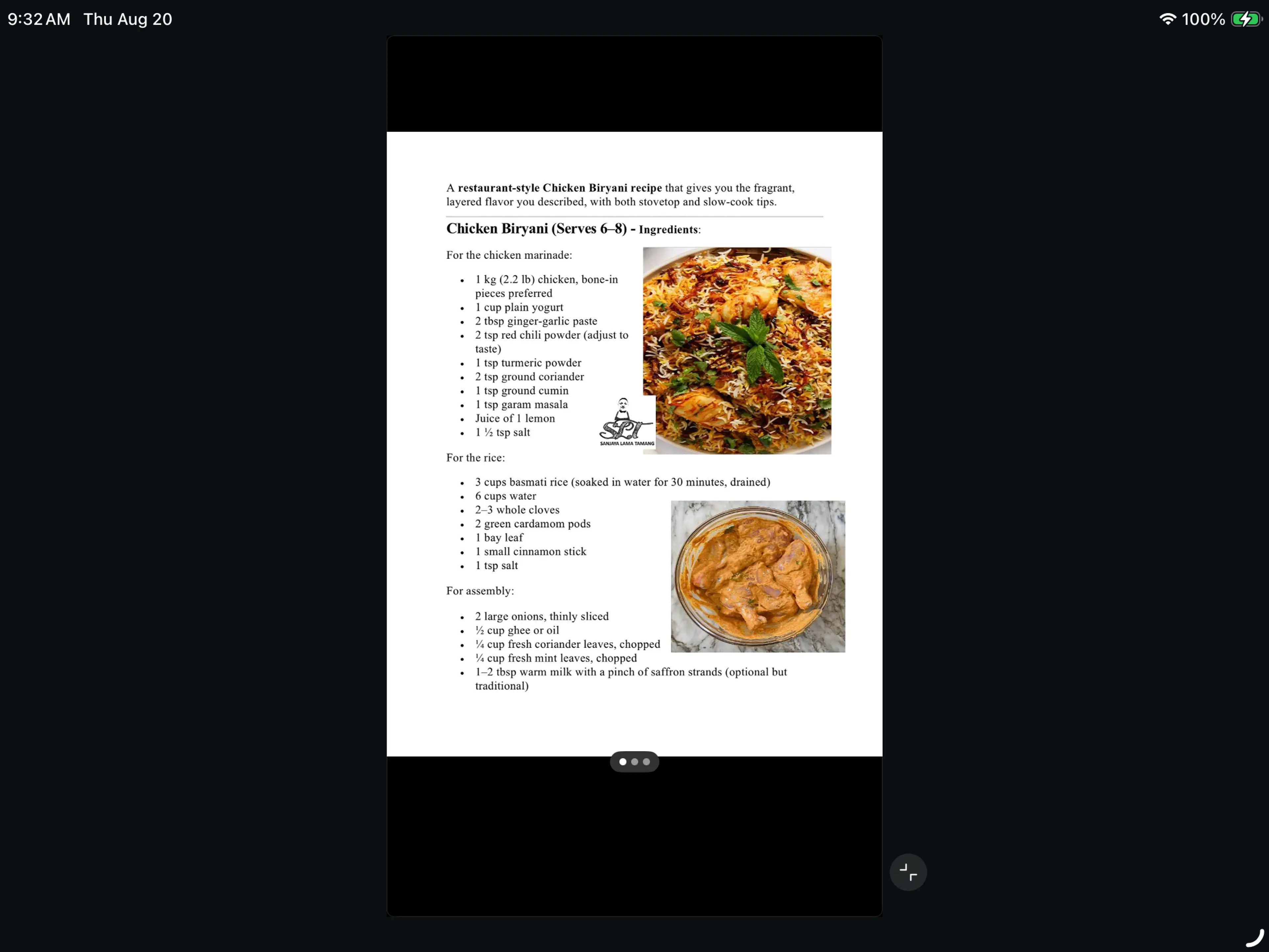 A Restaurant-style Chicken Biryani