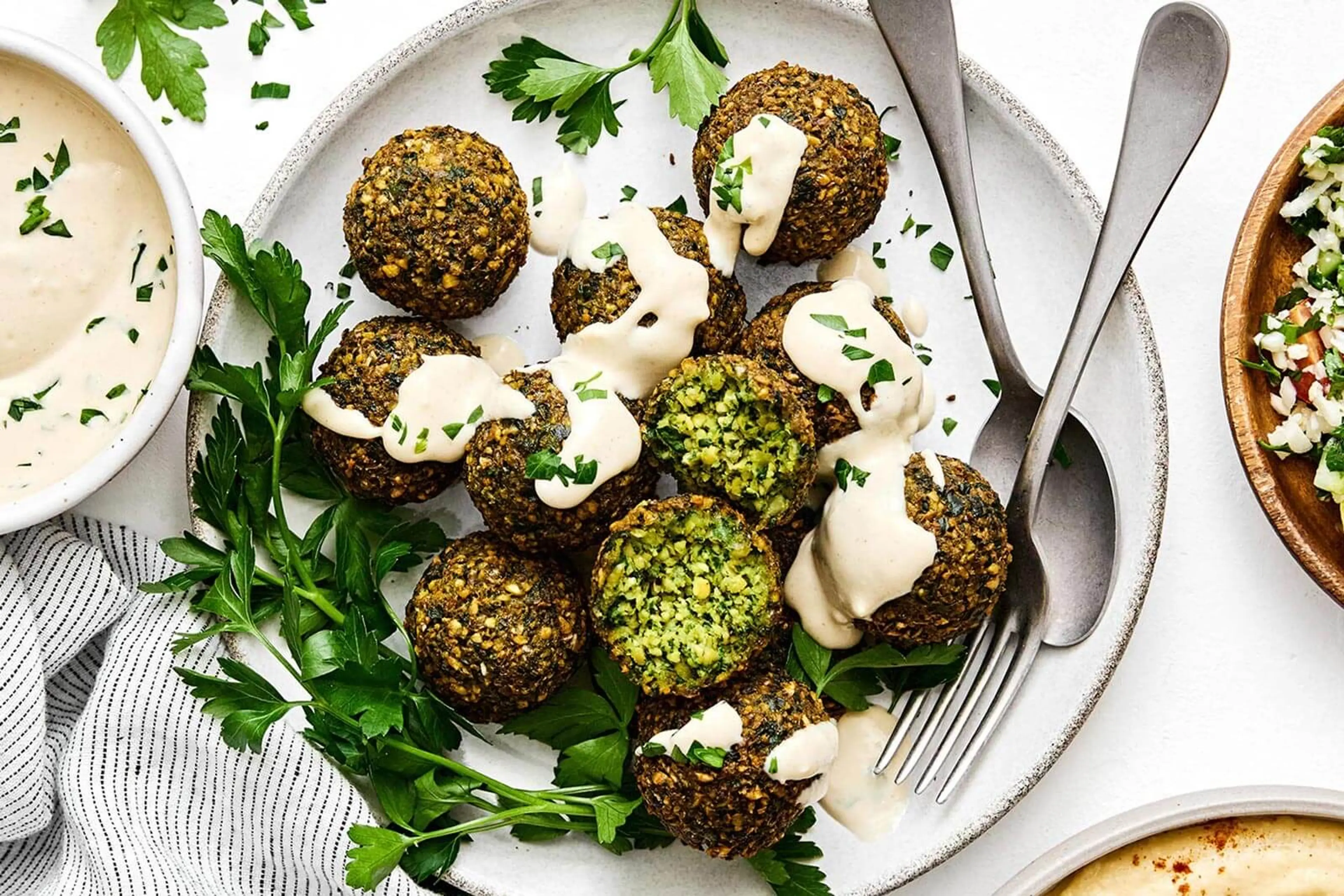 Downshiftology Falafels (fried or baked)