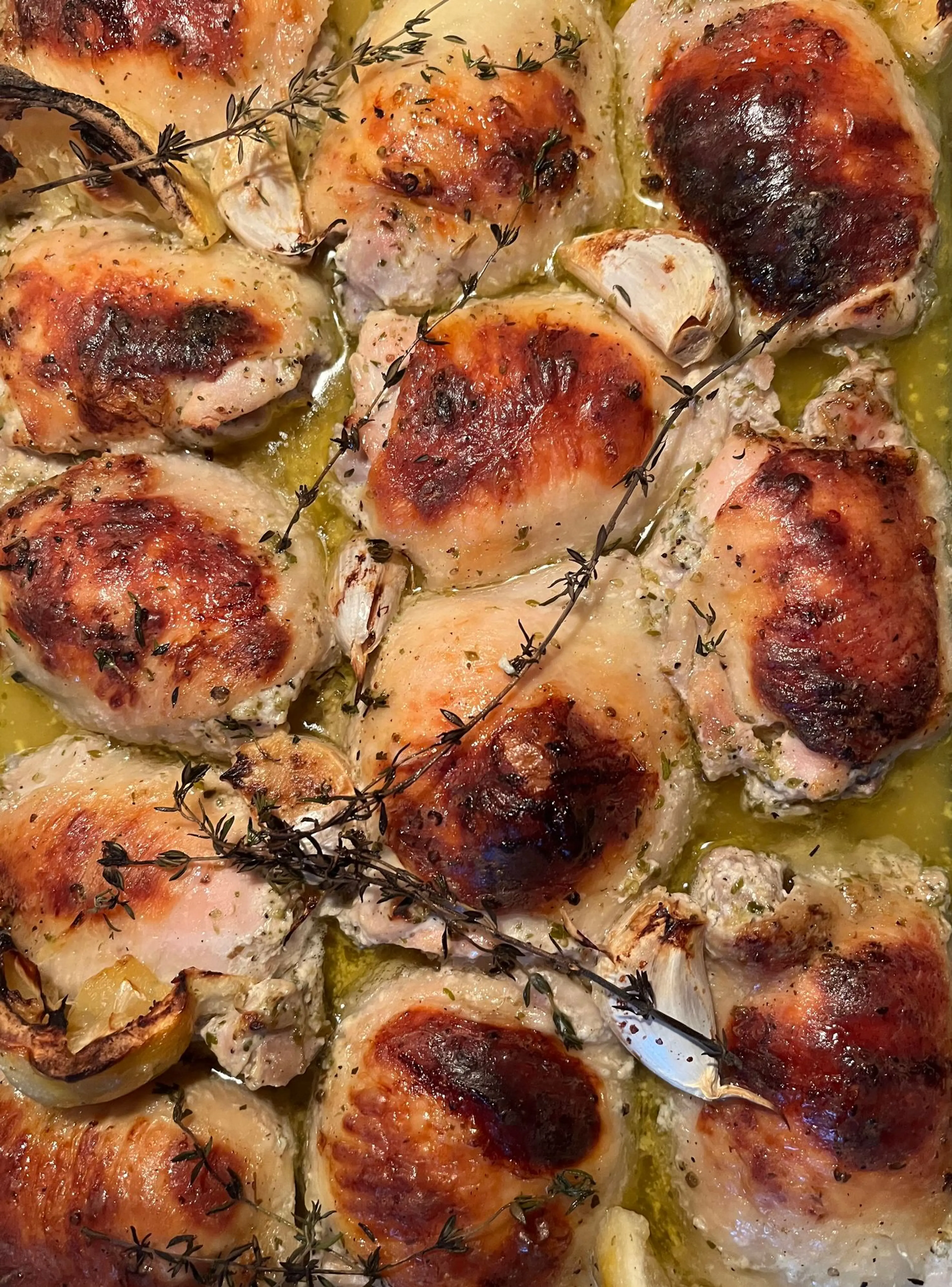 Baked Lemon Yogurt Chicken Thighs