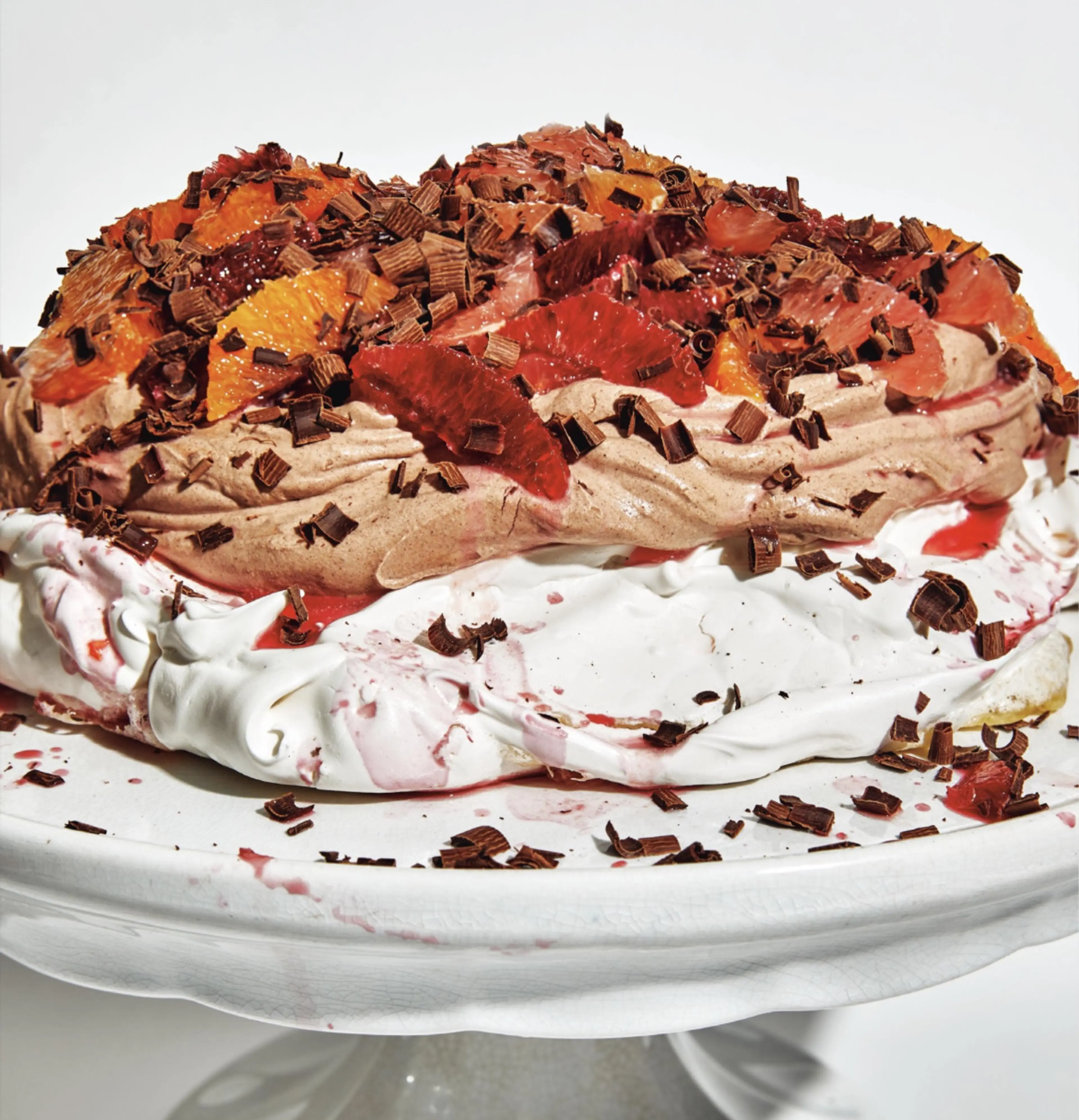 Vanilla Pavlova with Cocoa & Citrus