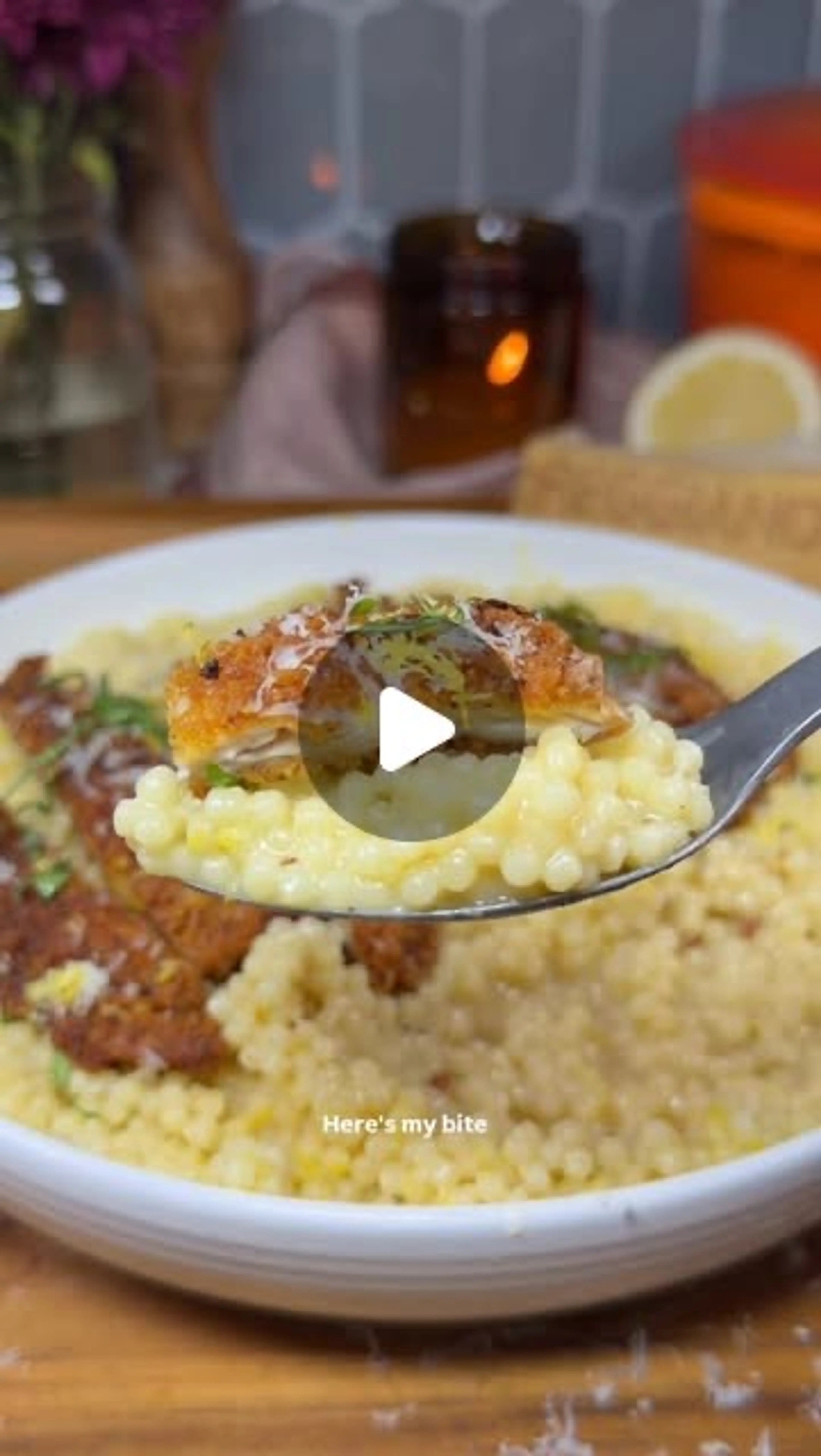 Pastina Al Limone with Crispy Chicken Cutlets