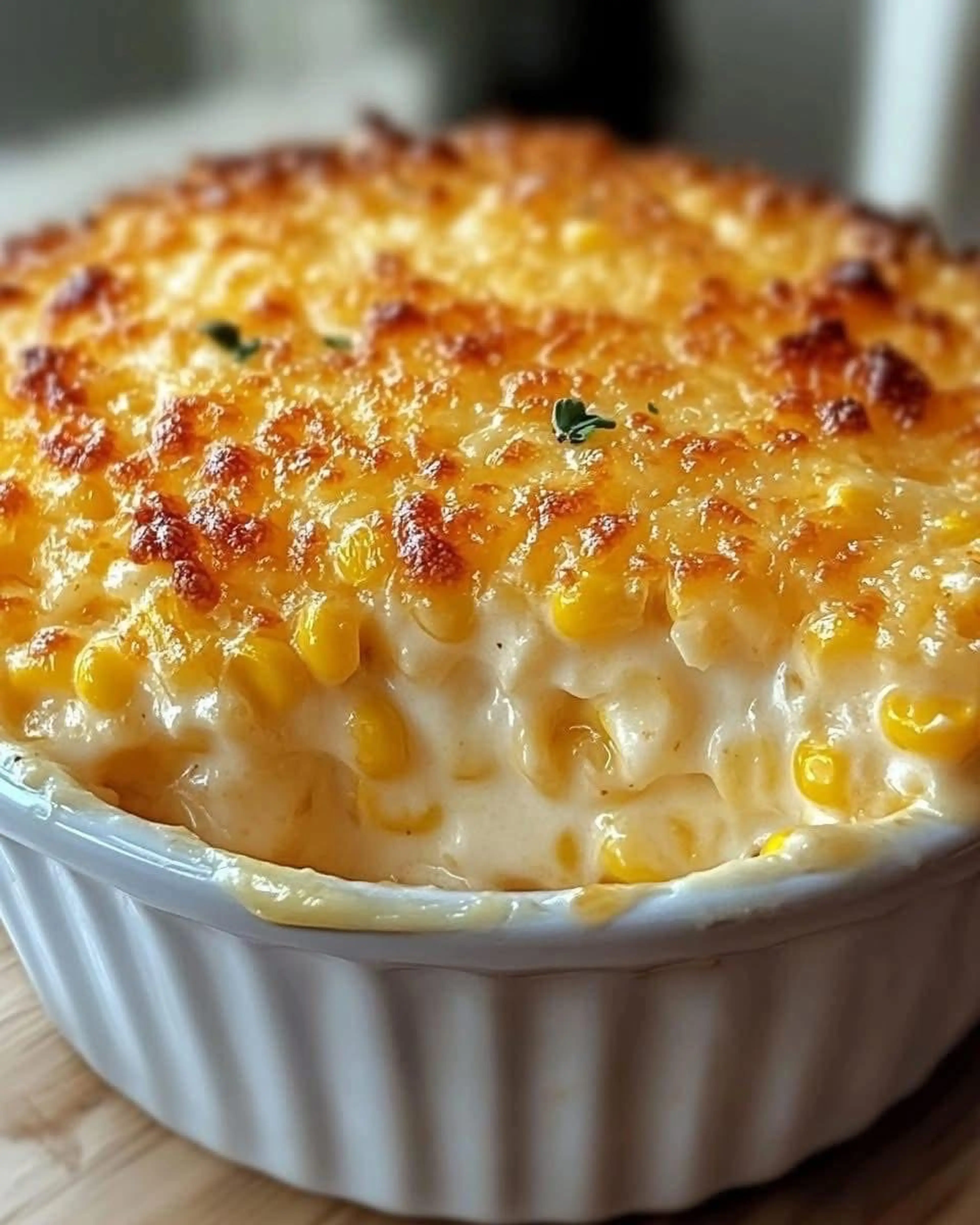 Honey-Glazed Corn Casserole with a Crispy Parmesan Crust 🧀