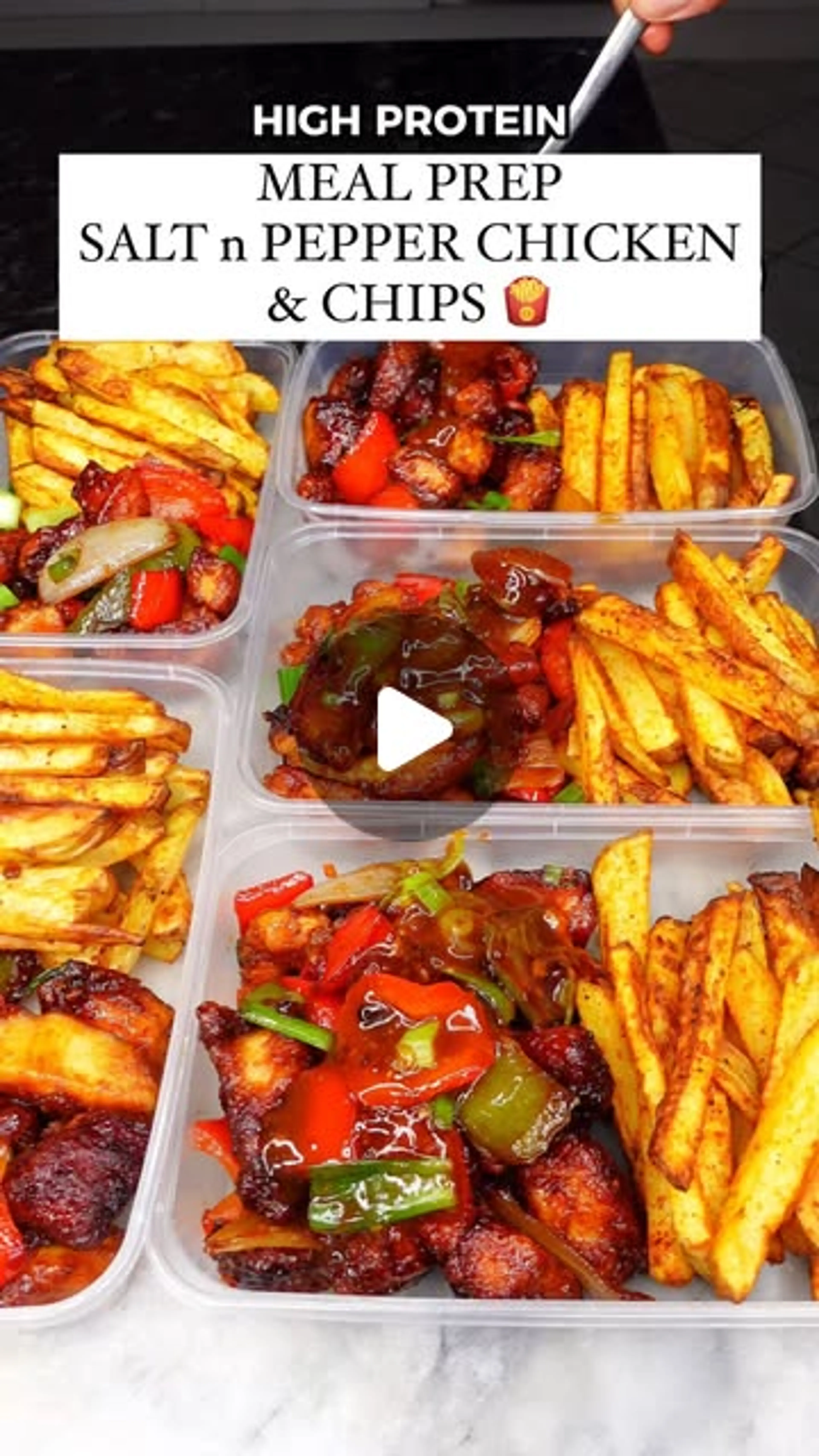 High Protein Meal Prep Salt N Pepper Chicken & Chips