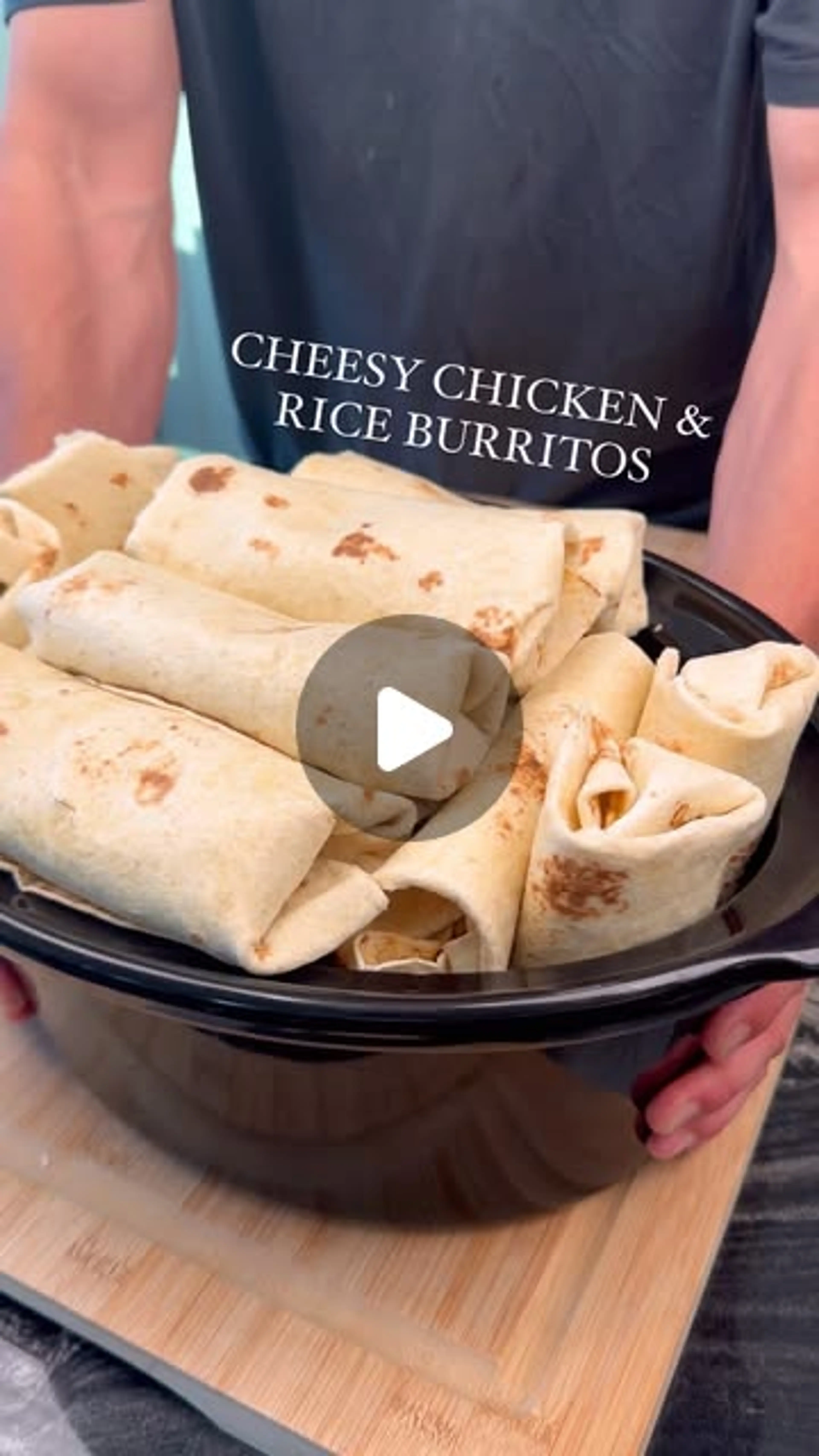 Frozen Cheesy Chicken & Rice Burritos