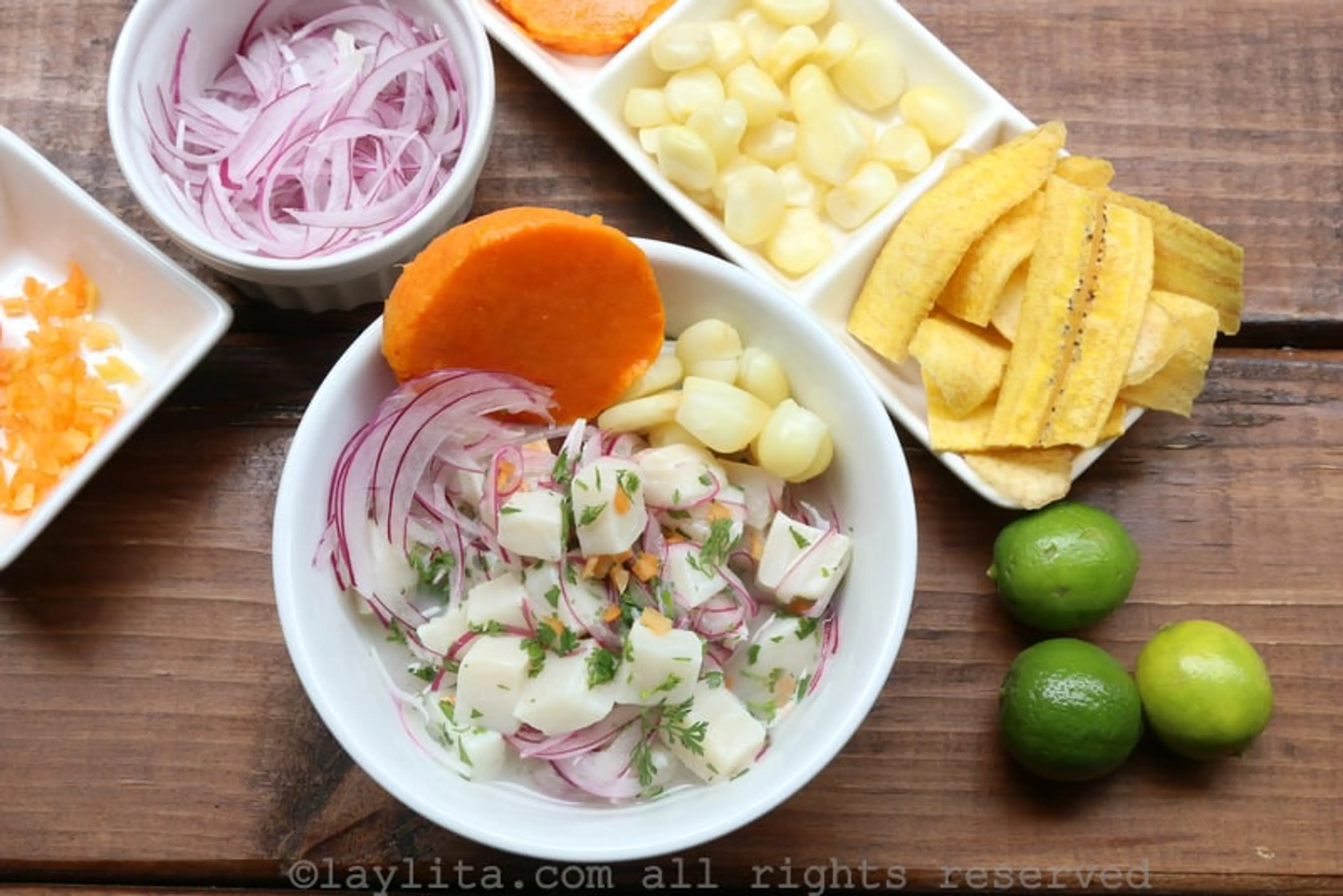 Cebiche peruano de pescado