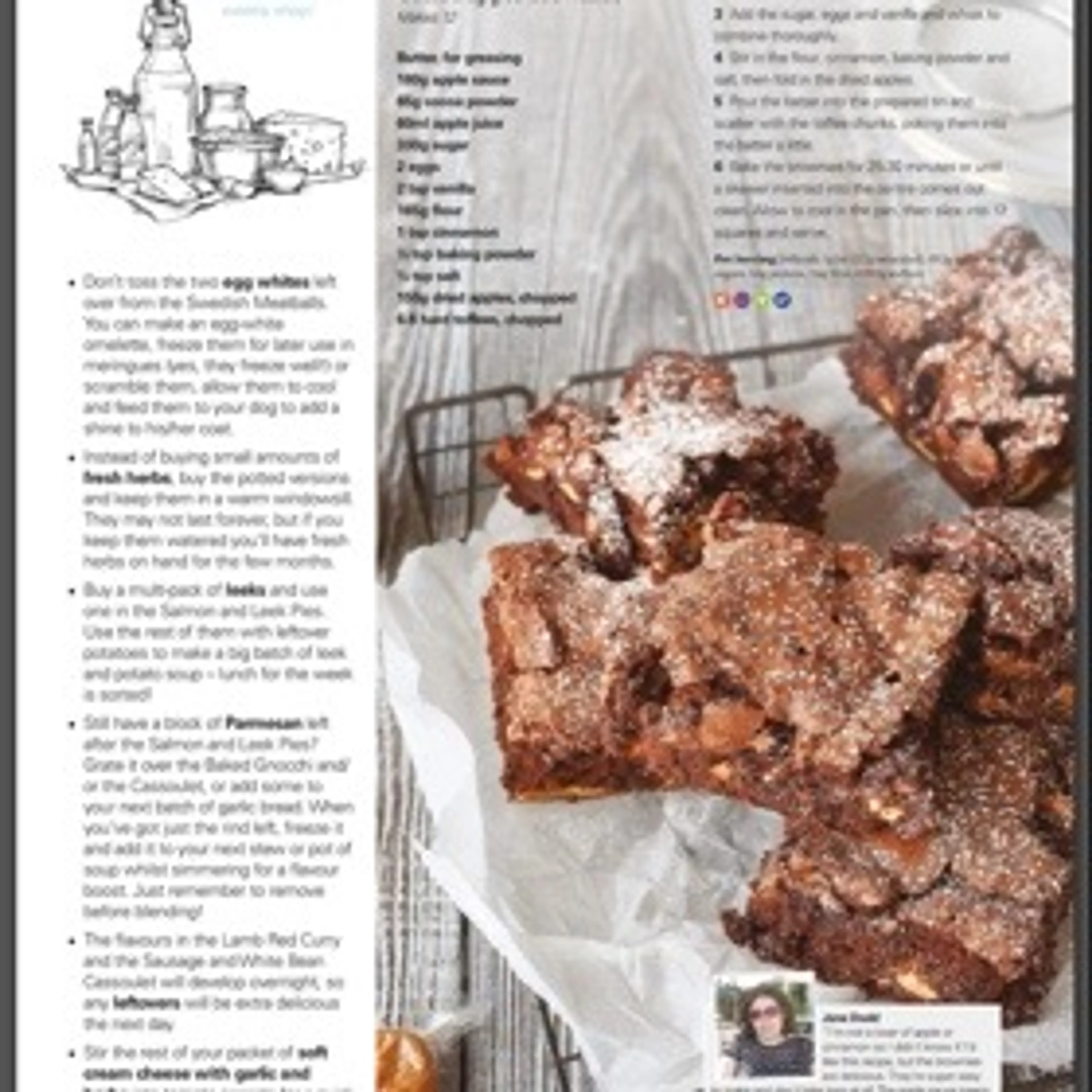 Toffee apple brownies