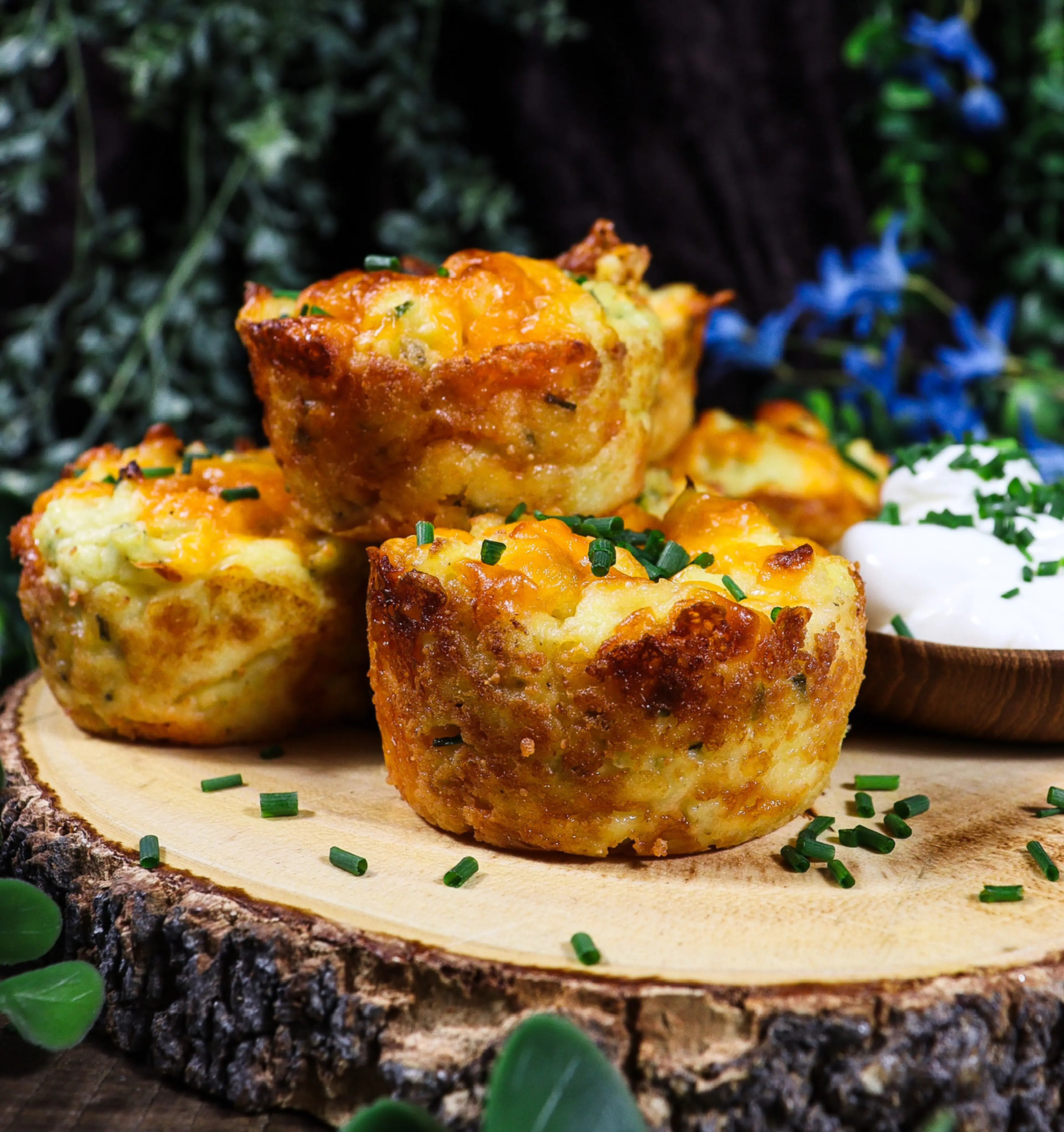 Cheese and Chive Potato Puffs