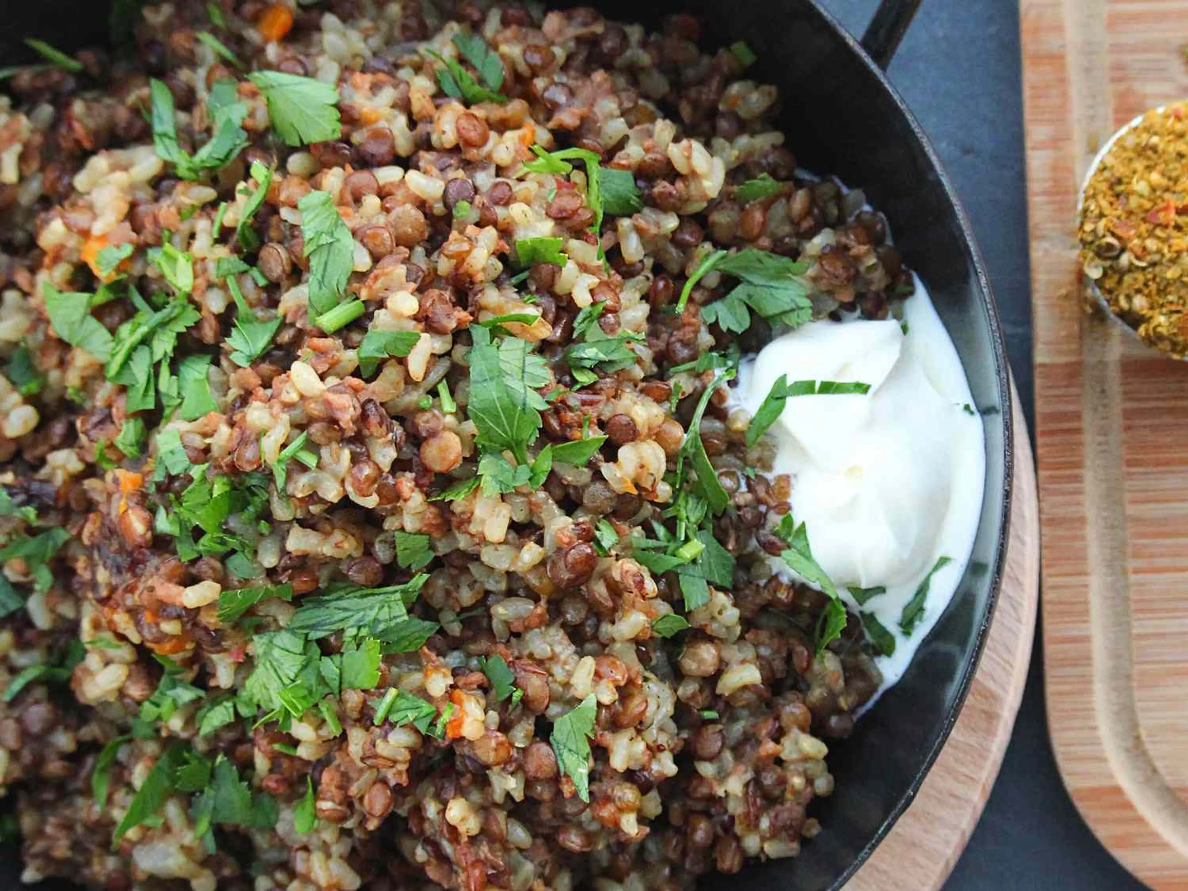 Lentils and Rice with Chicken