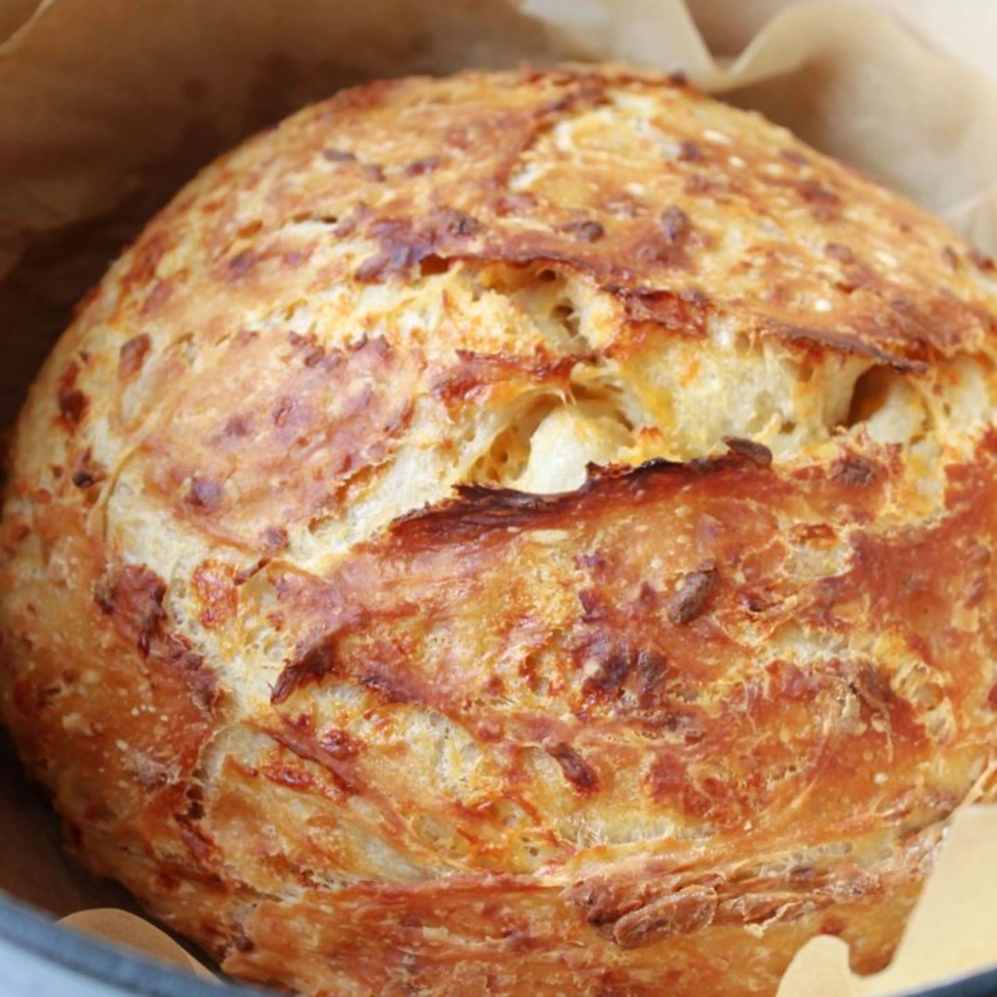 Homemade Artisan Cheese Bread ( 5 Ingredients )