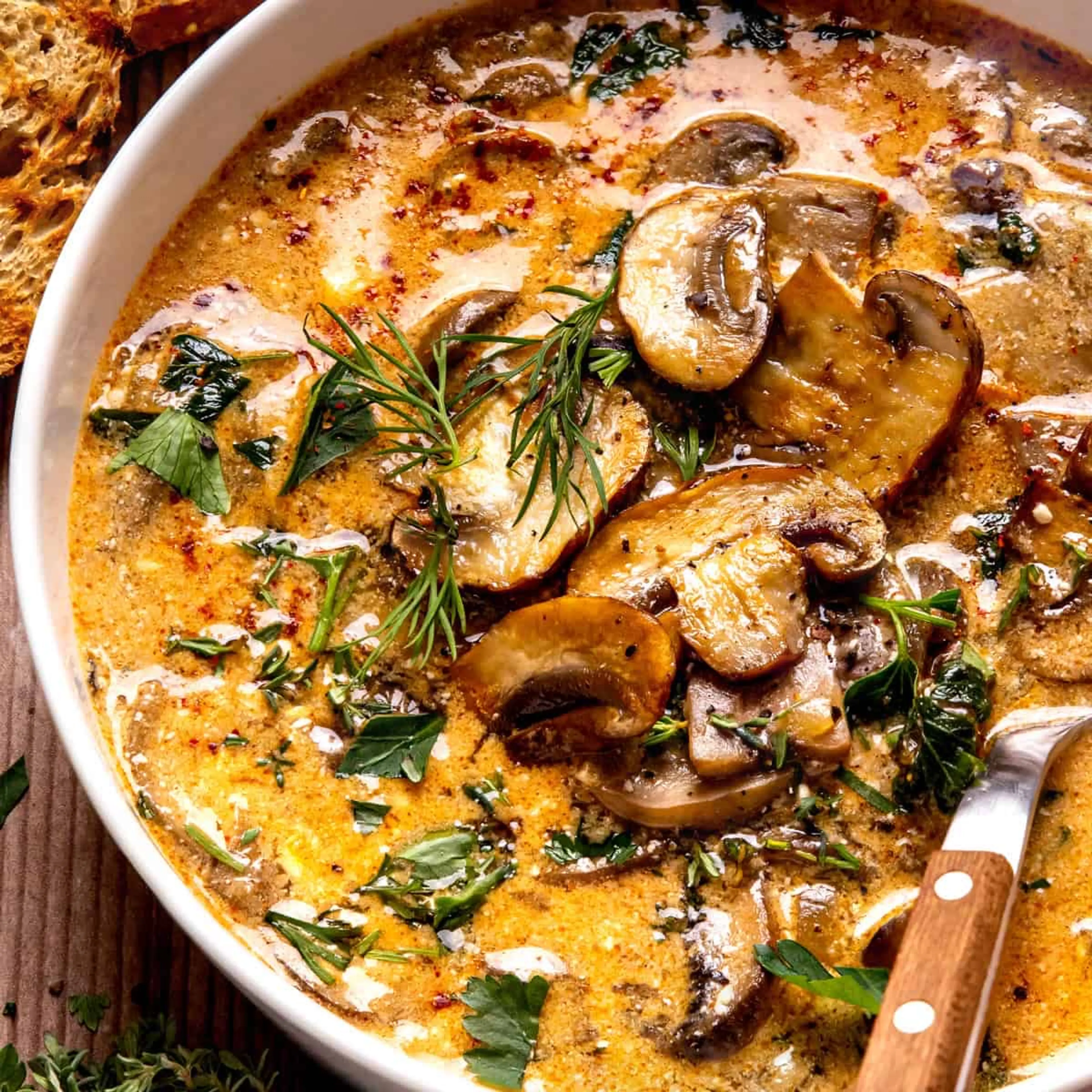 Creamy Hungarian Mushroom Soup