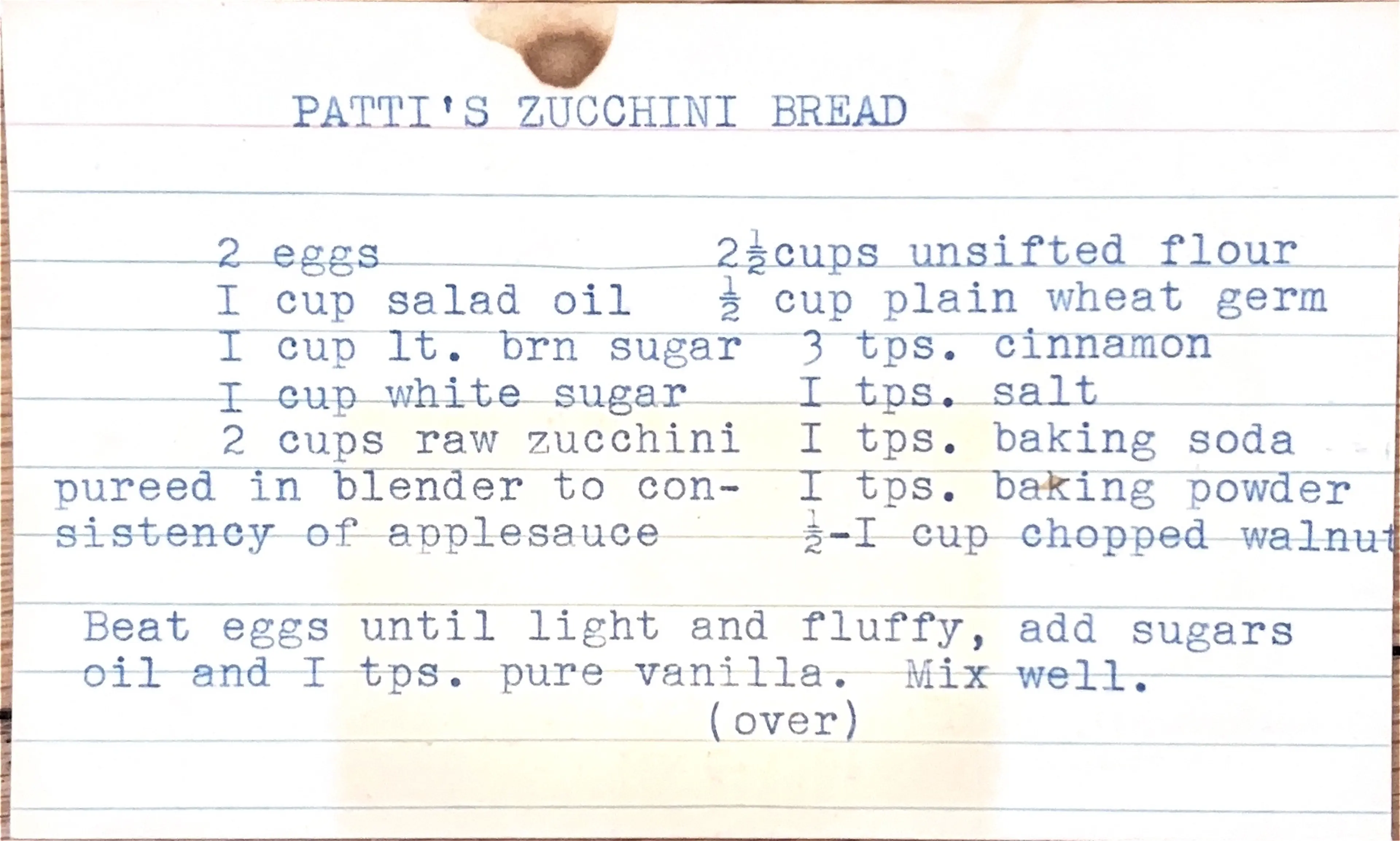Zucchini Bread