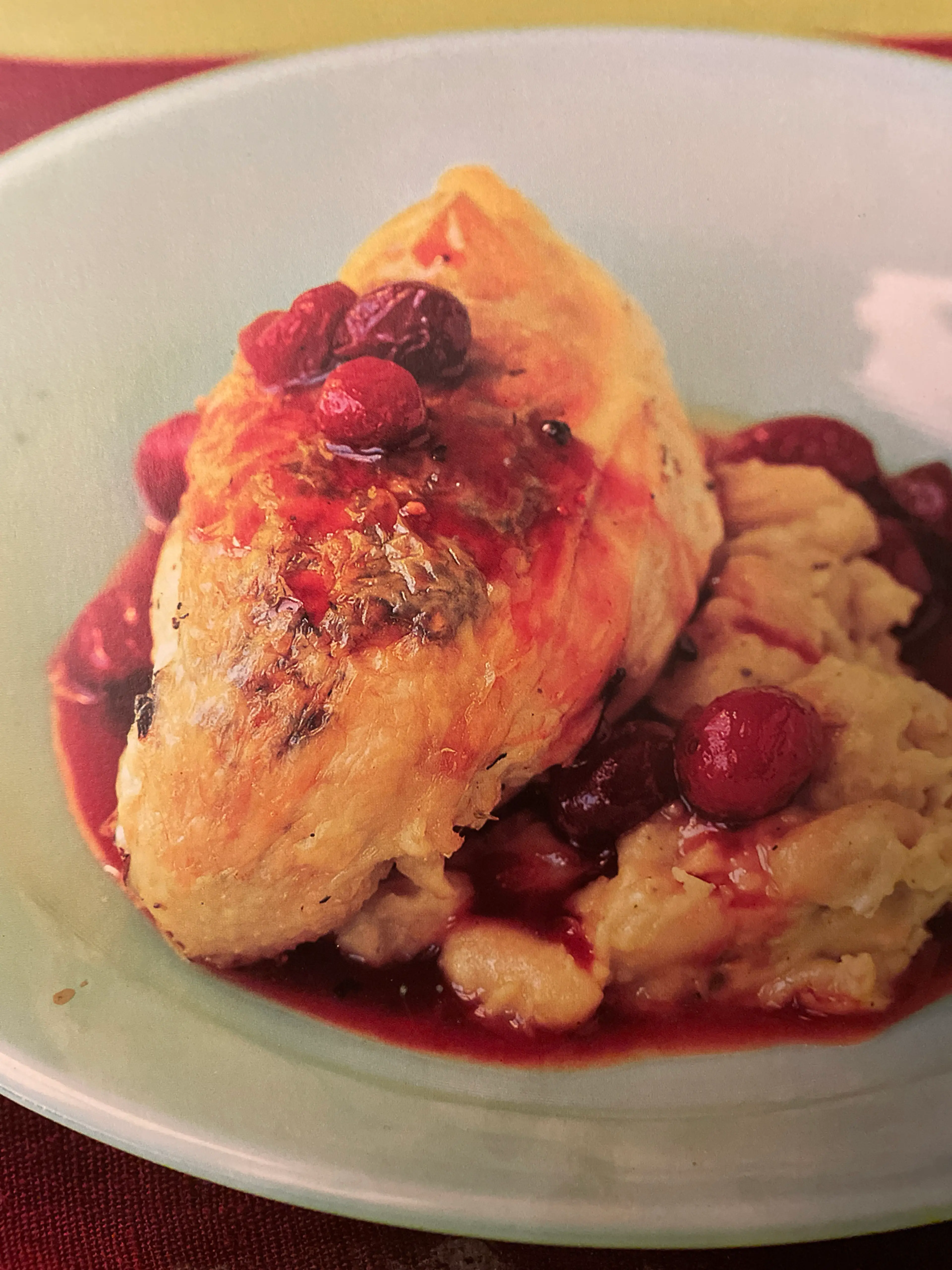 CHICKEN WITH CRANBERRY SAUCE