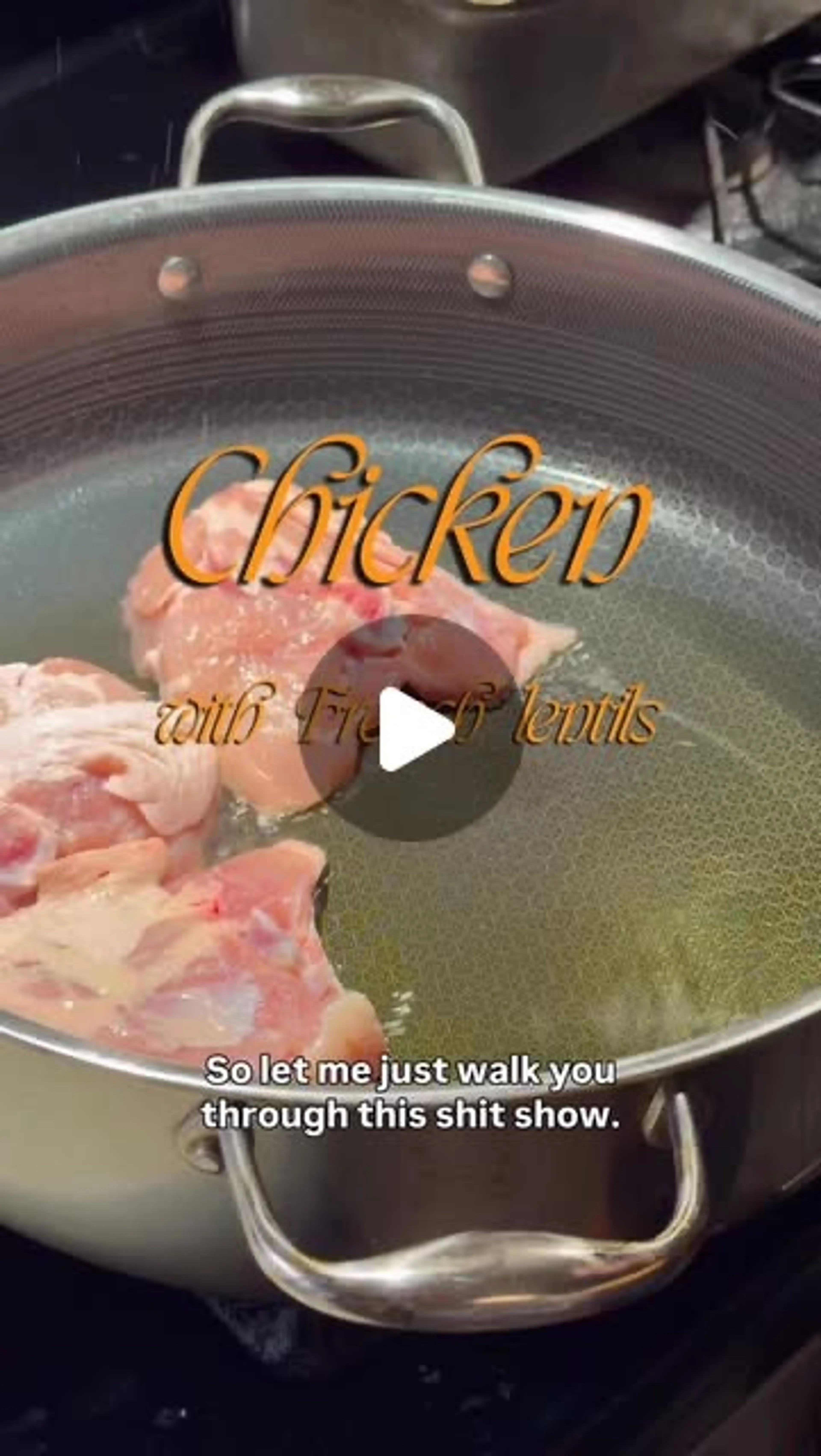 Chicken Thighs with French Lentils