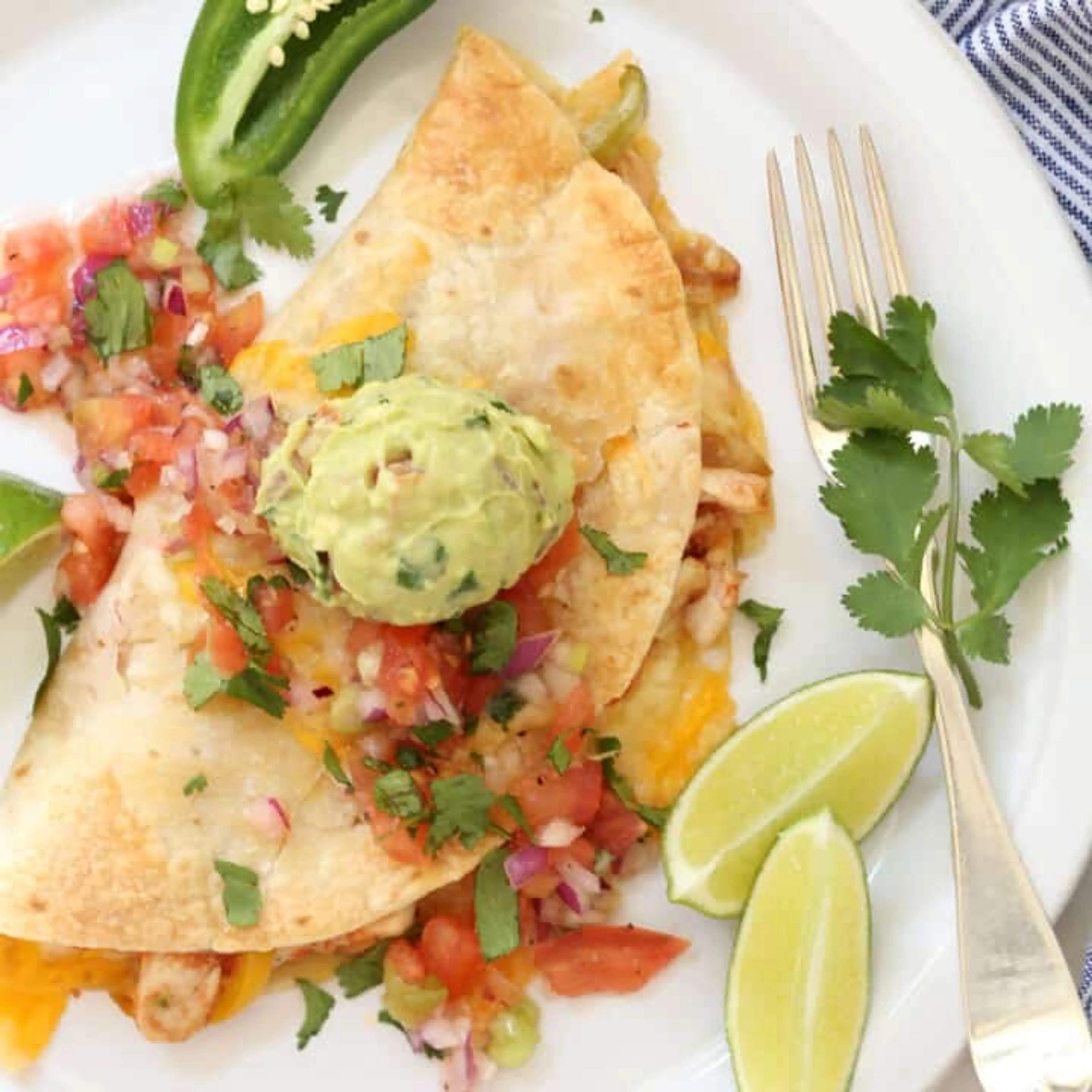 Baked Chicken Fajita Quesadillas
