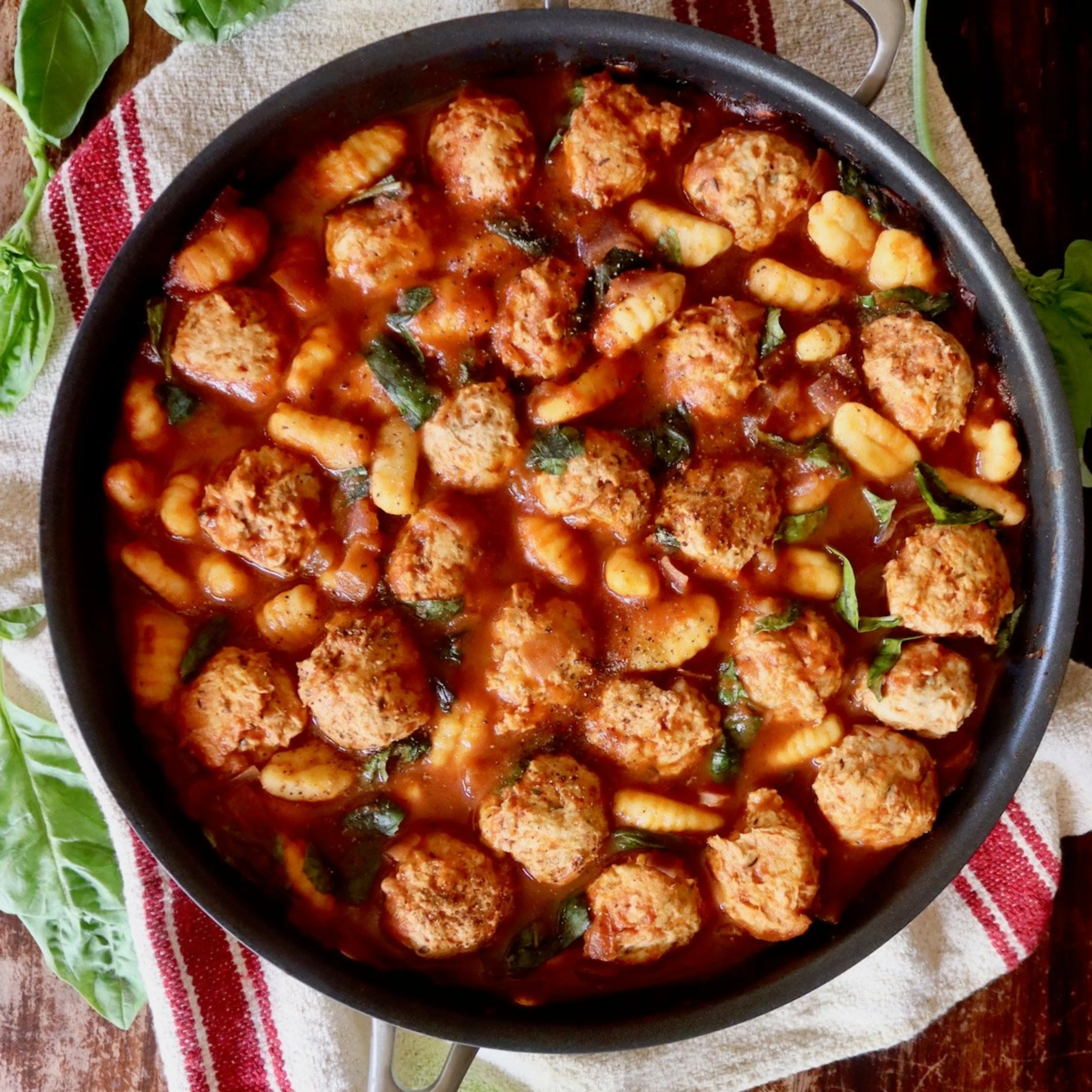 Stove-Top Meatballs and Gnocchi Recipe