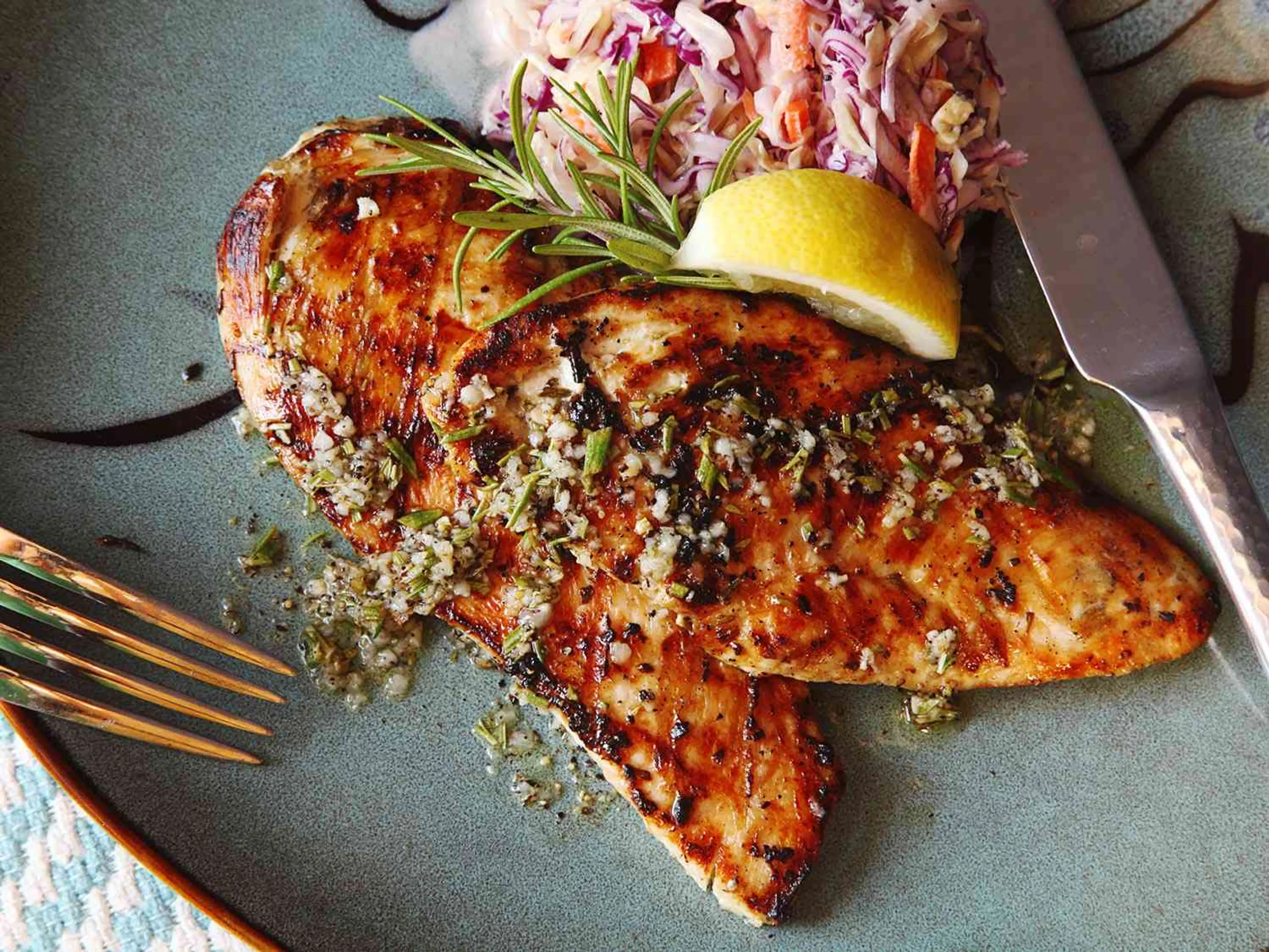 Five-Minute Grilled Chicken Cutlets With Rosemary, Garlic, a
