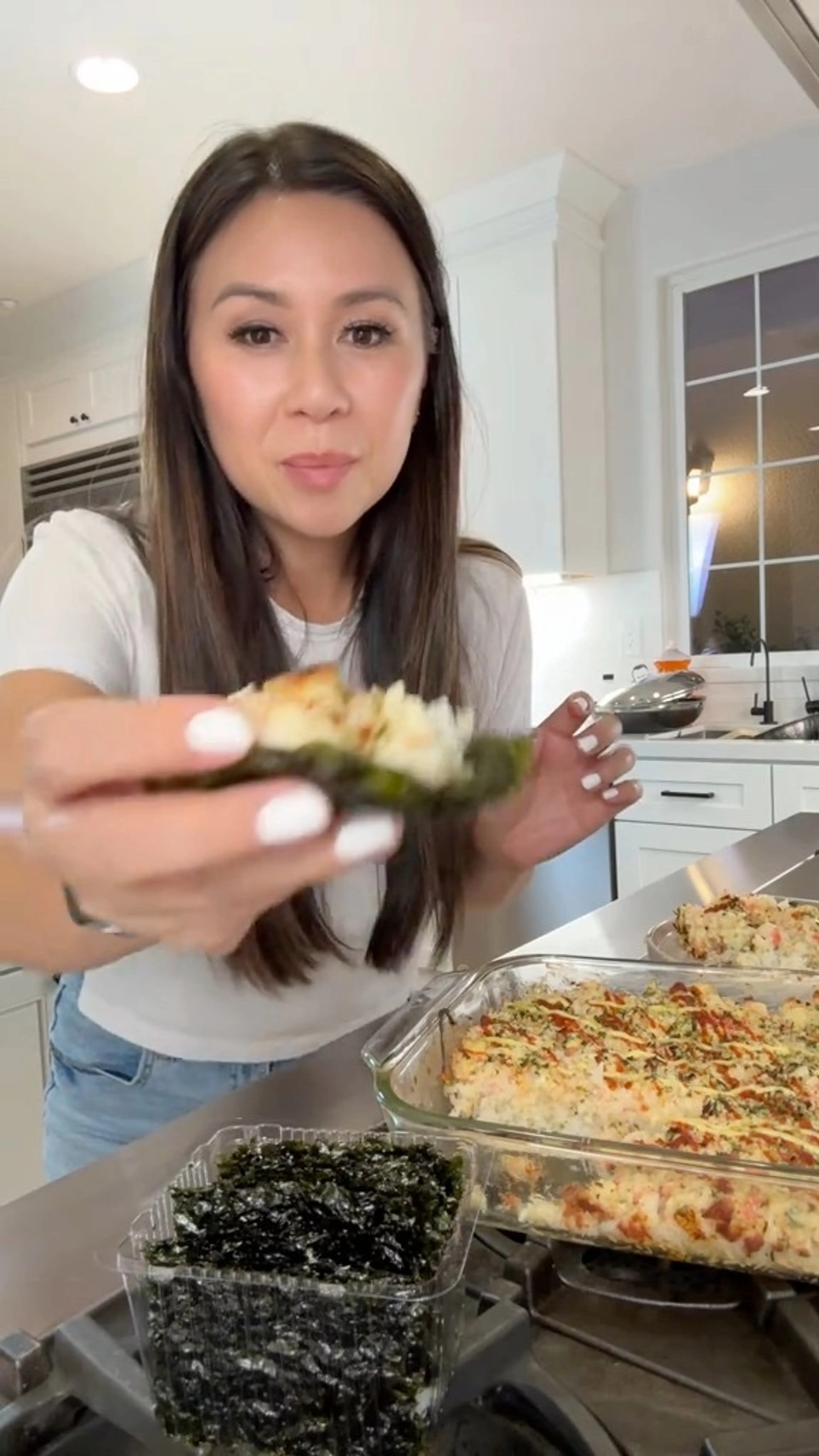 Shrimp Sushi bake (salmon)