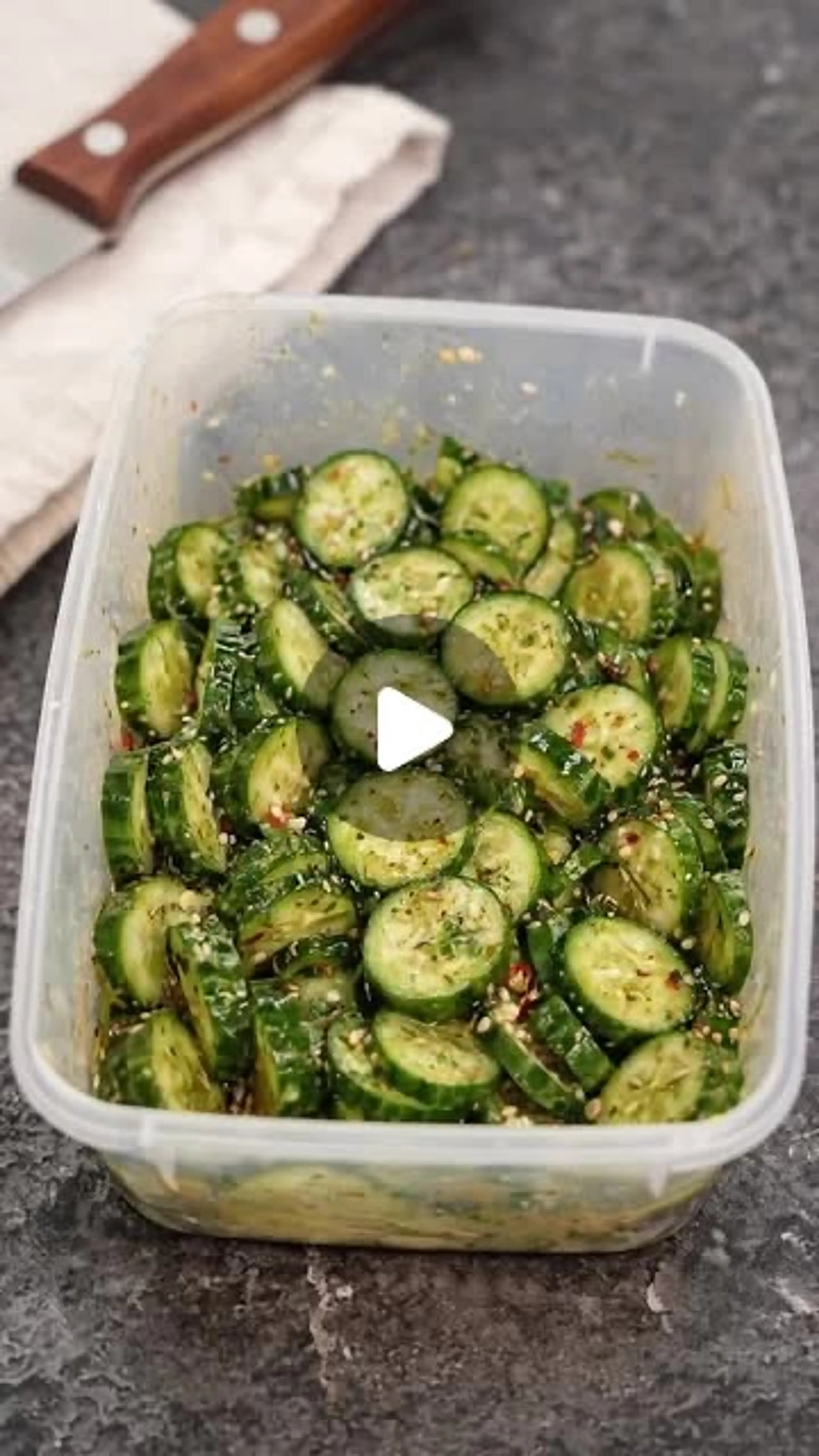 Garlic Herb Cucumber Salad