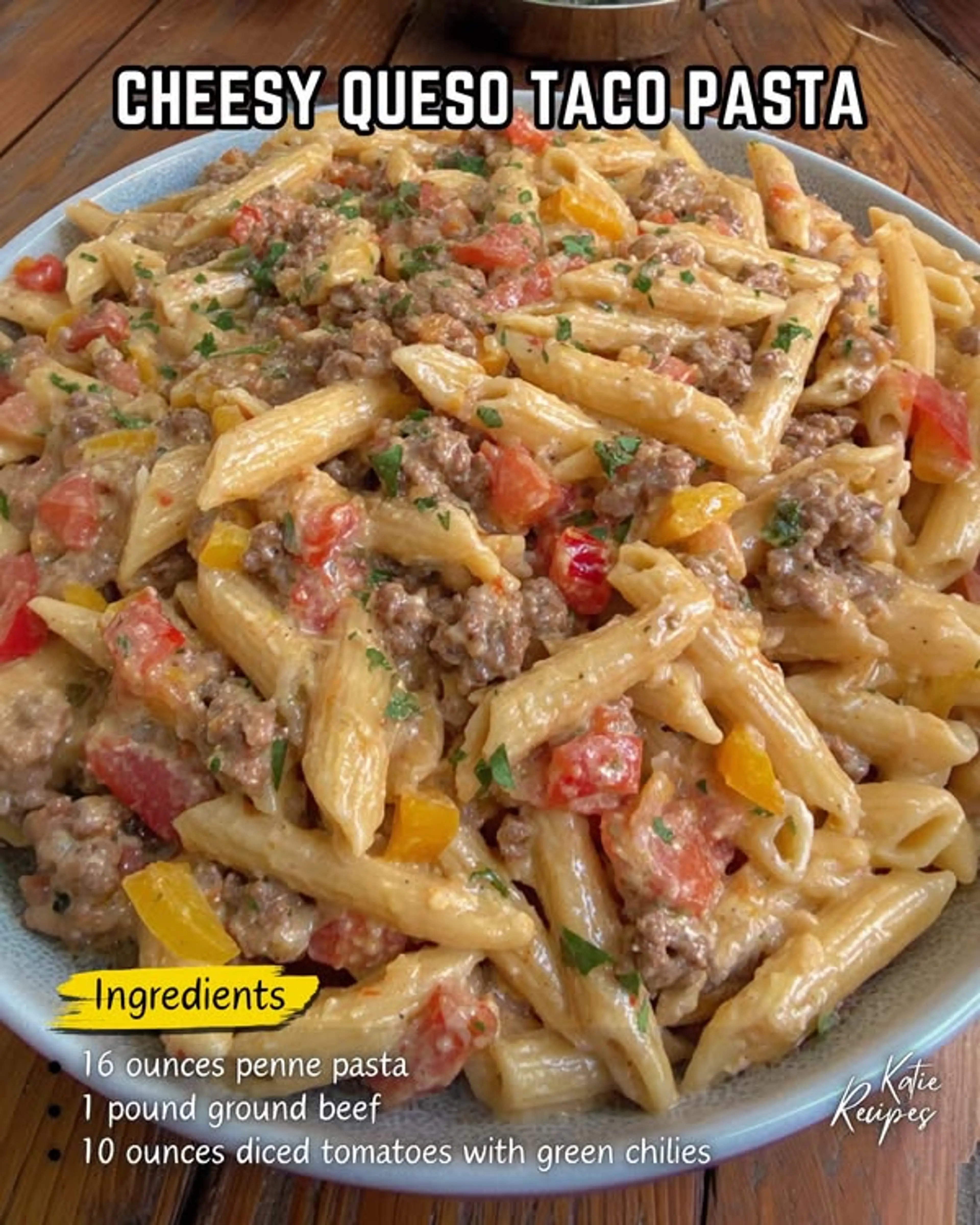Cheesy Queso Taco Pasta