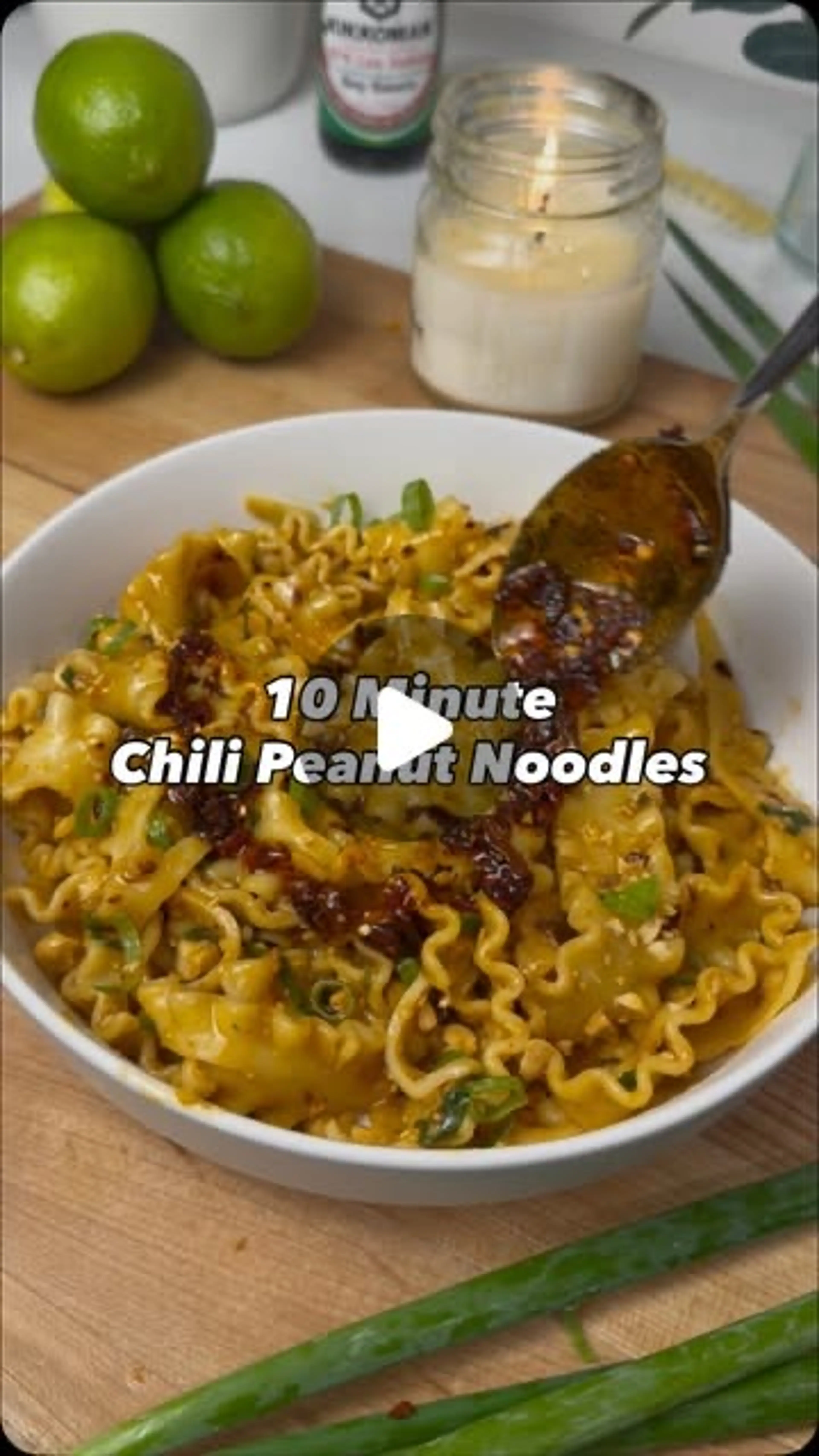 10 Minute Chili Peanut Noodles