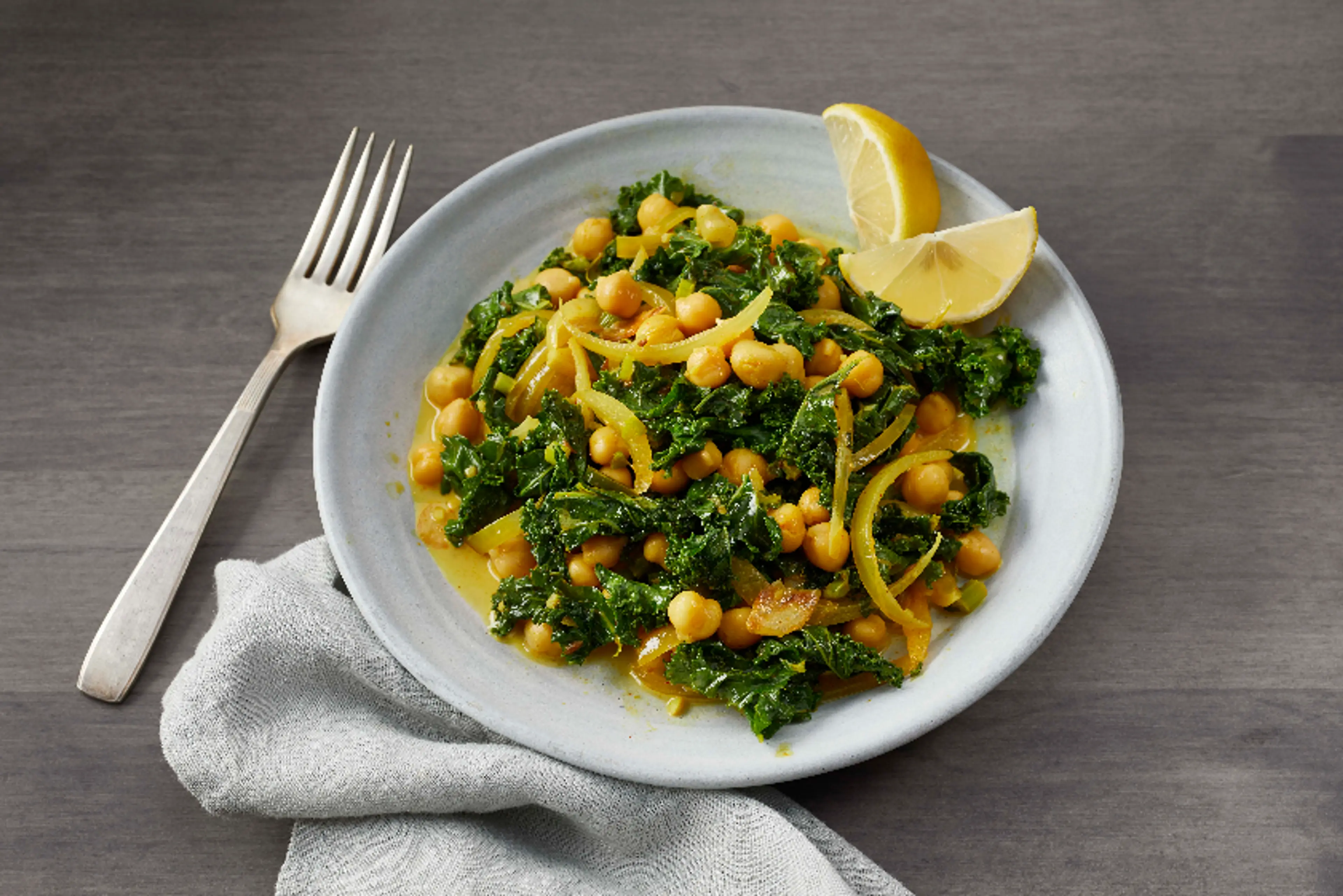 Kale and chickpea curry