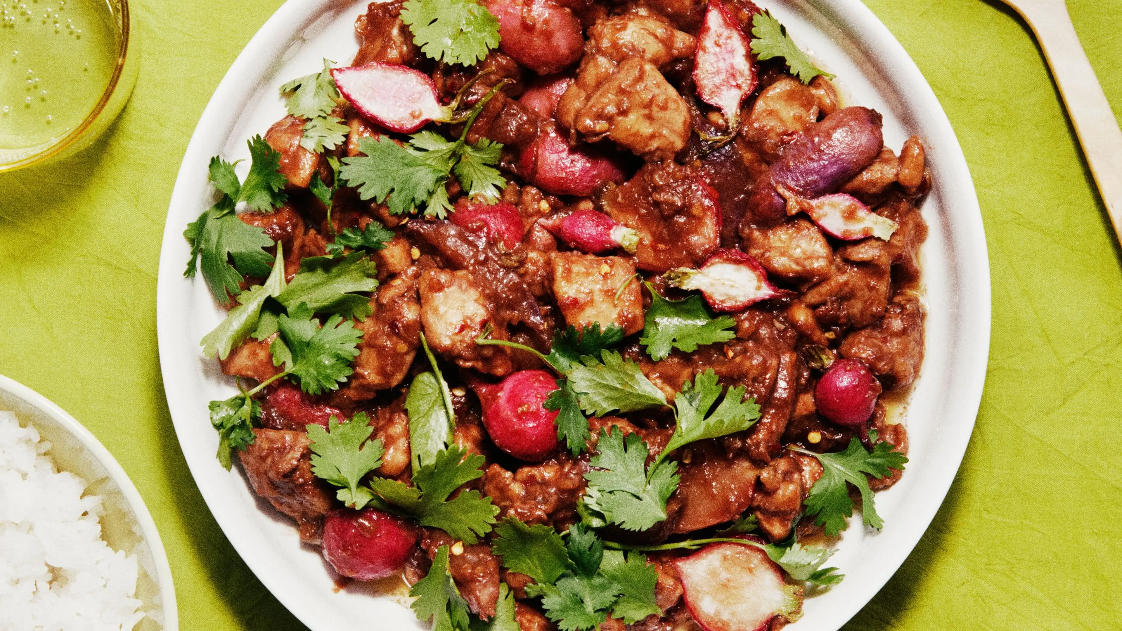 Black Vinegar Chicken With Radishes