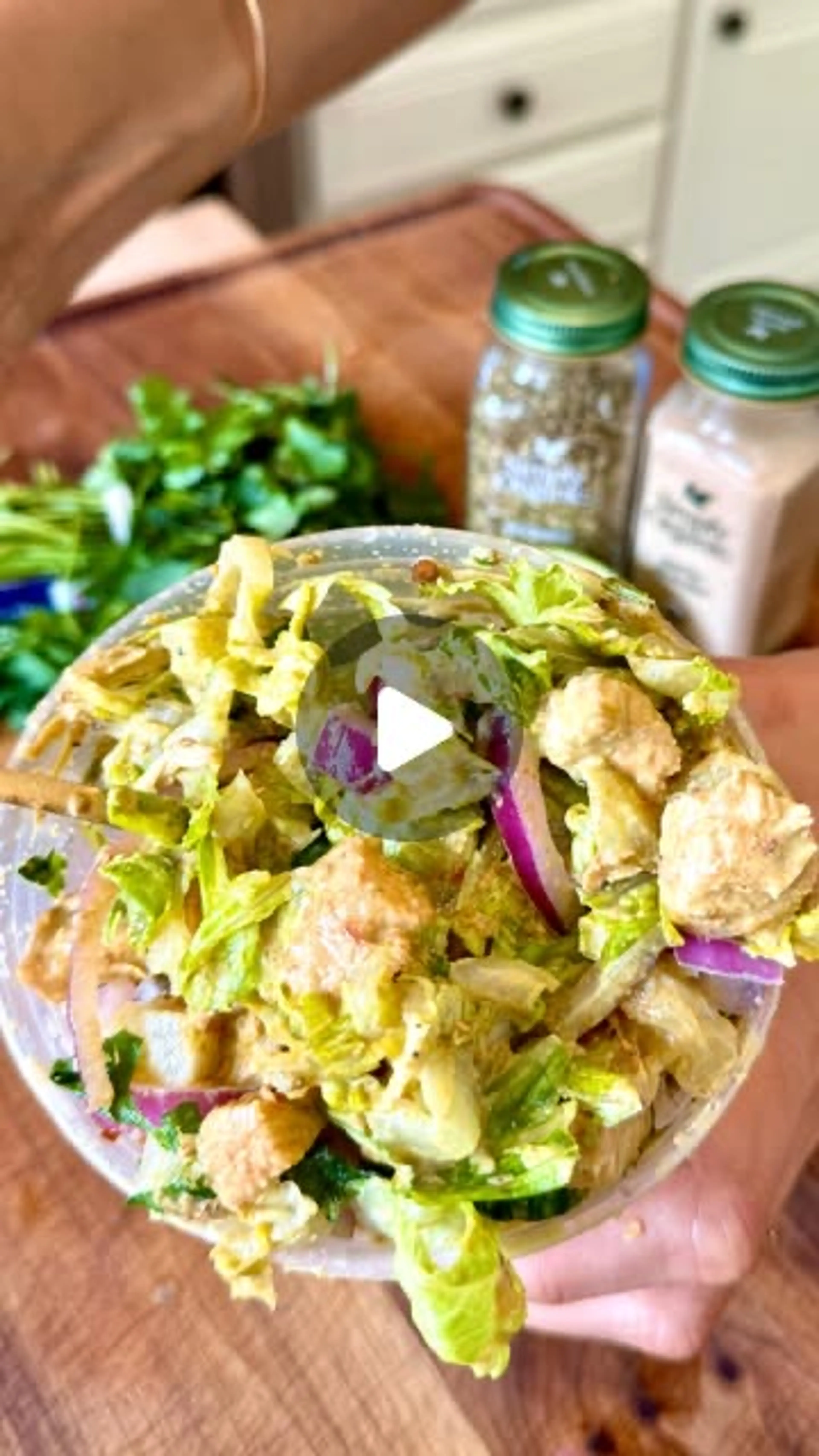Al Pastor Chicken Salad in a Tub