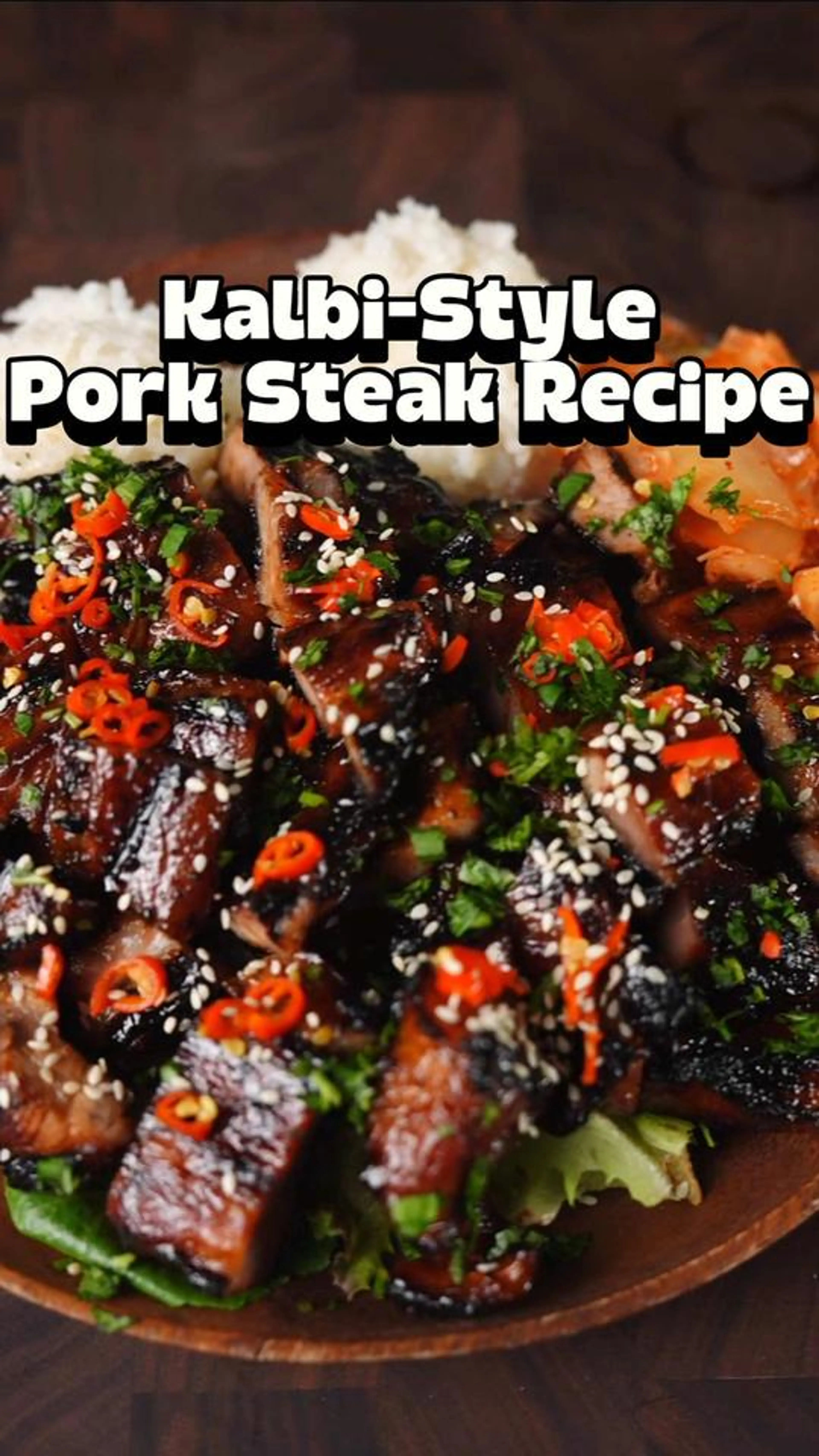 Kalbi-style Pork Steak
