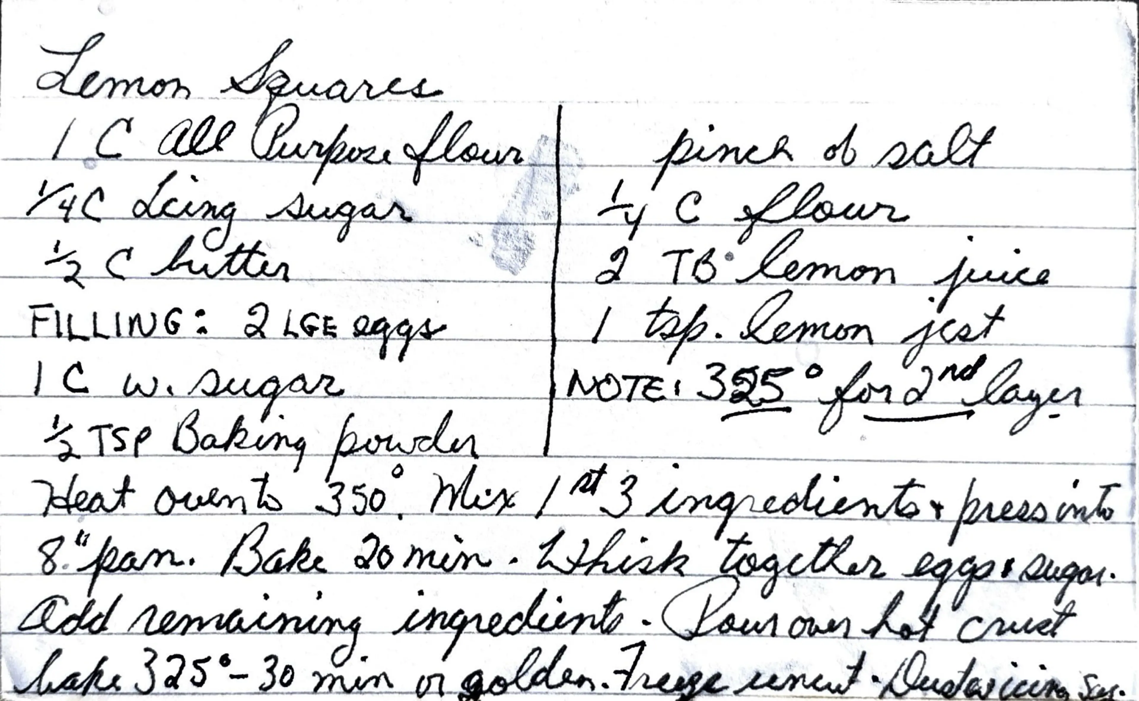 Lemon Squares