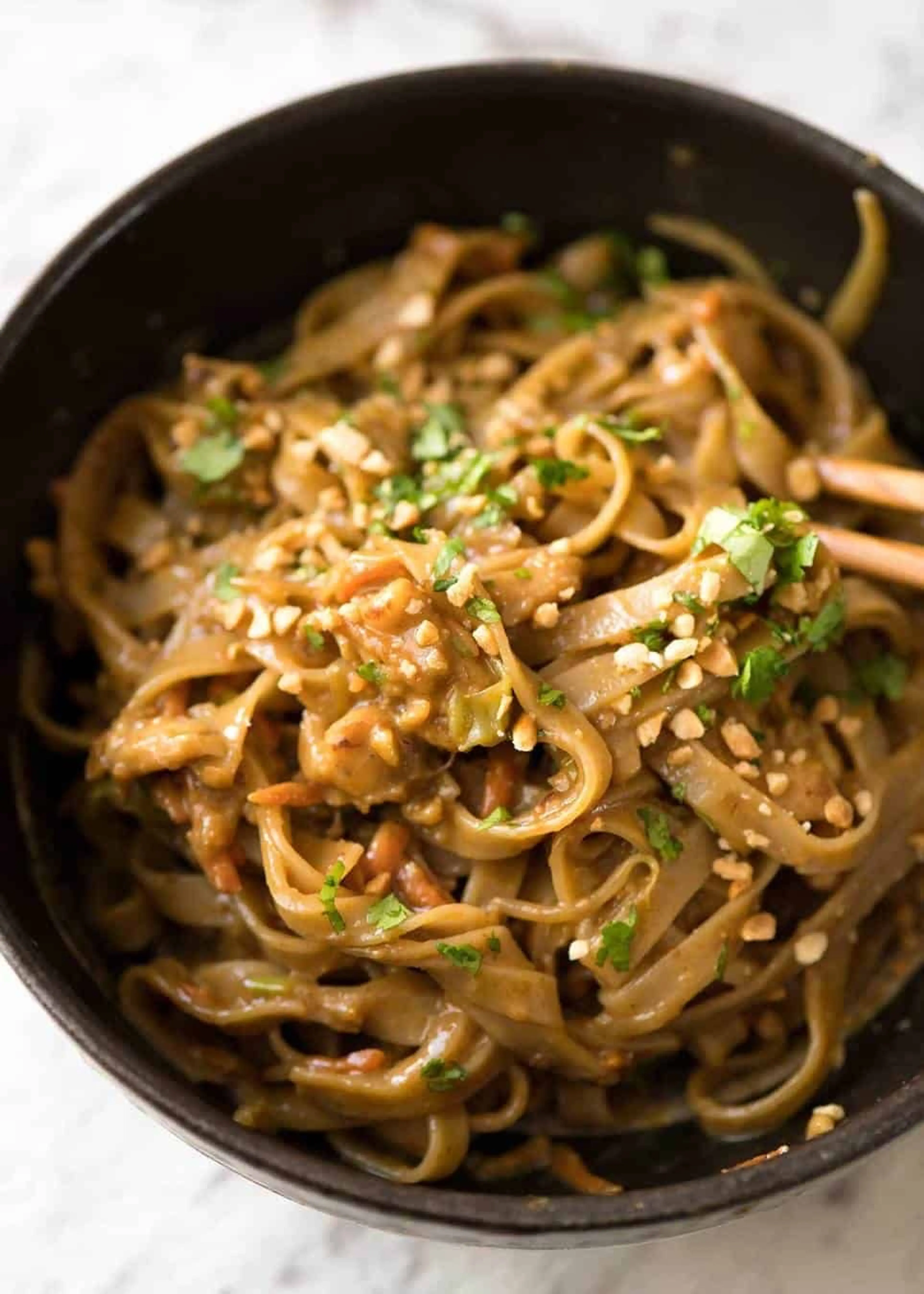 Stir Fried Noodles with Peanut Sauce