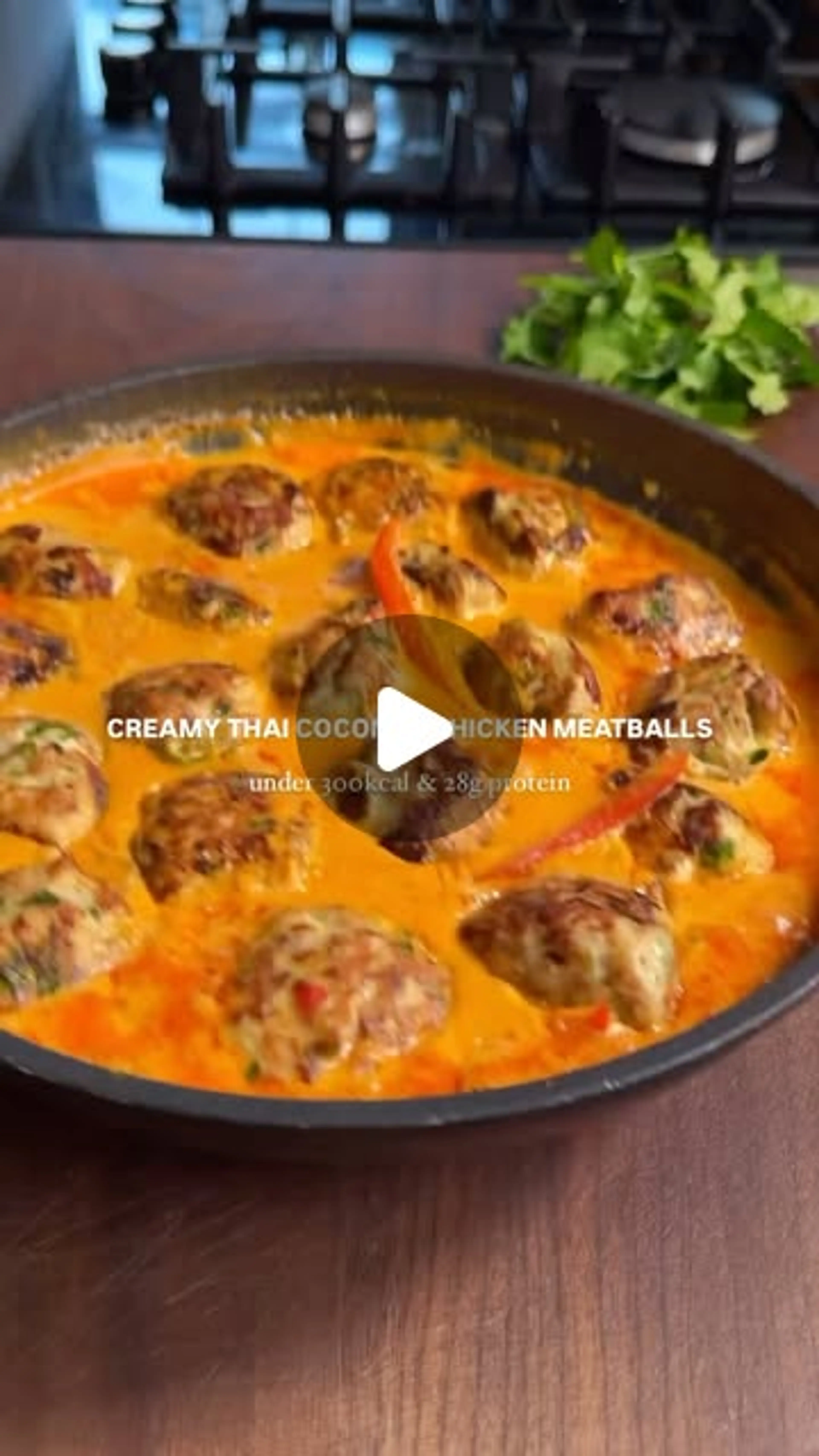 Creamy Thai Coconut Chicken Meatballs