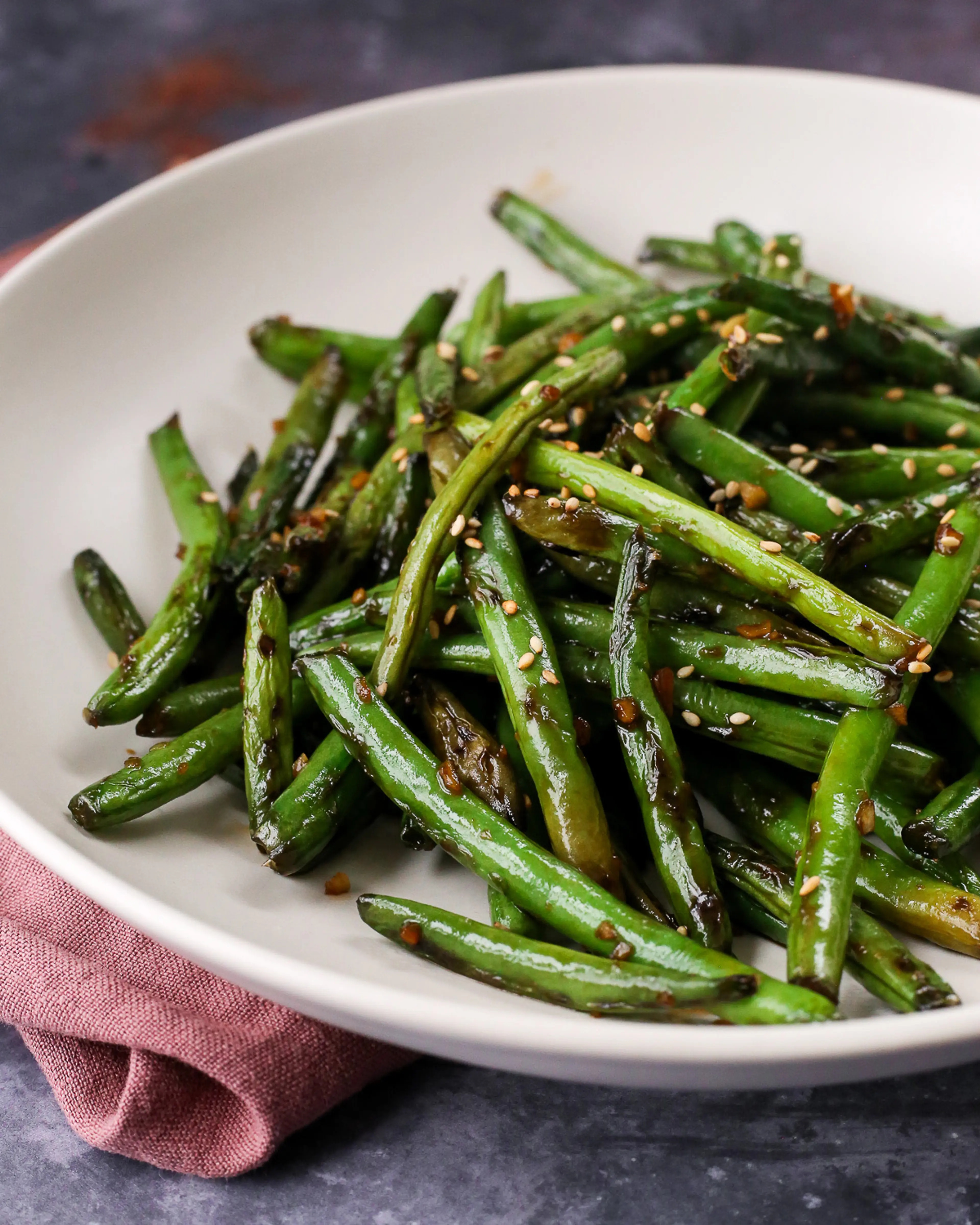 Sauteed Green Beans with Soy Sauce Glaze