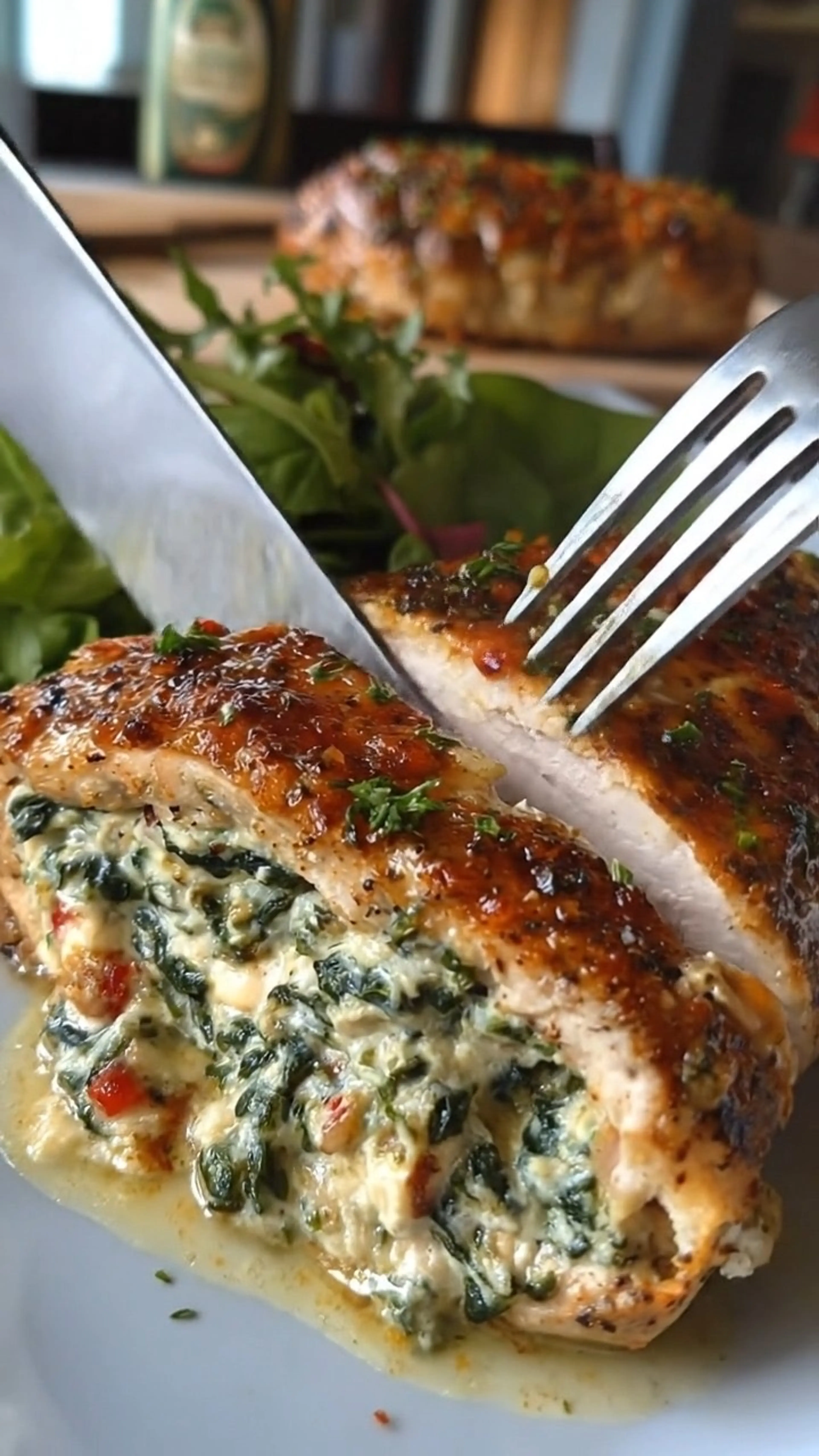 Spinach & Cheese Stuffed Chicken