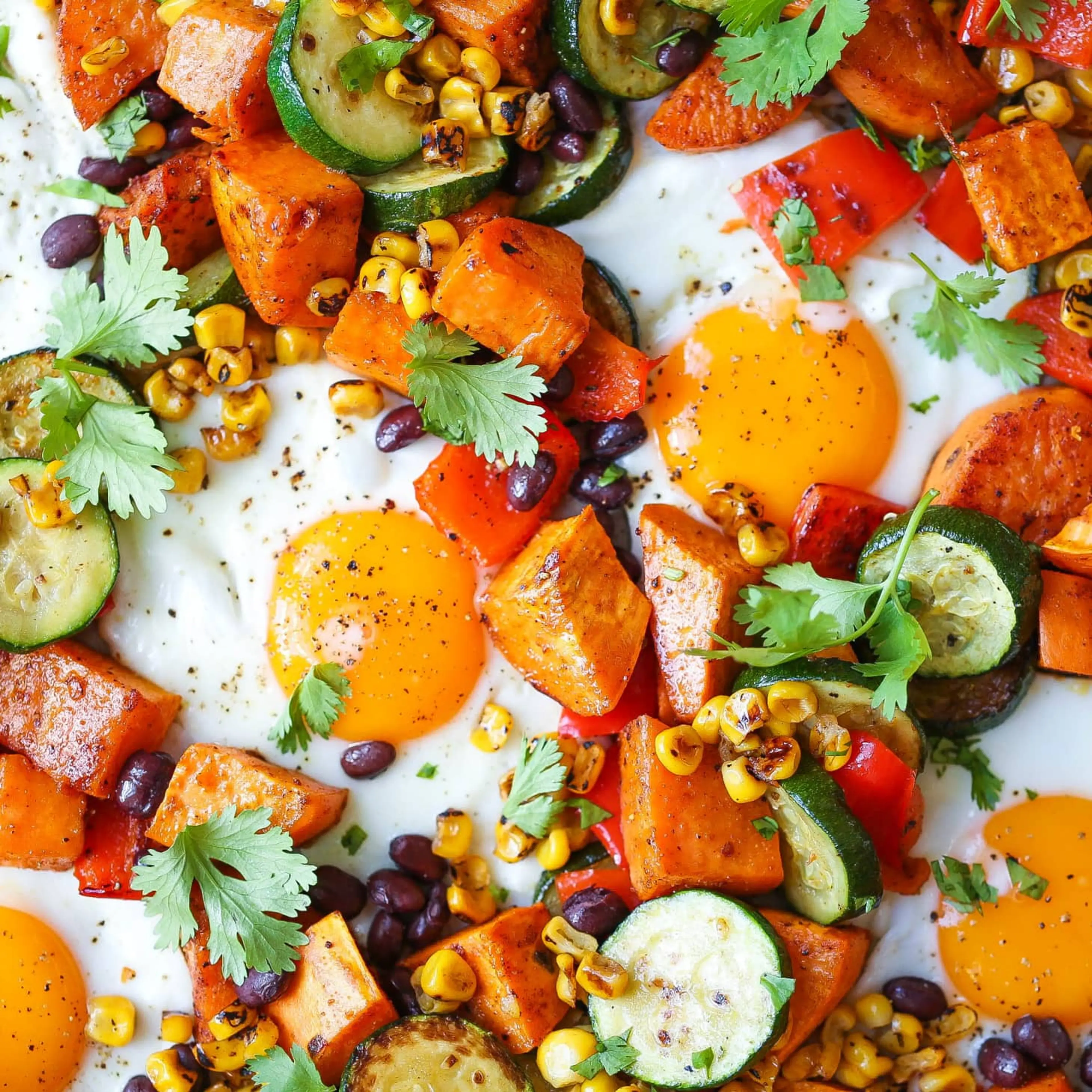 Sheet Pand Sweet Potato Black Bean Hash
