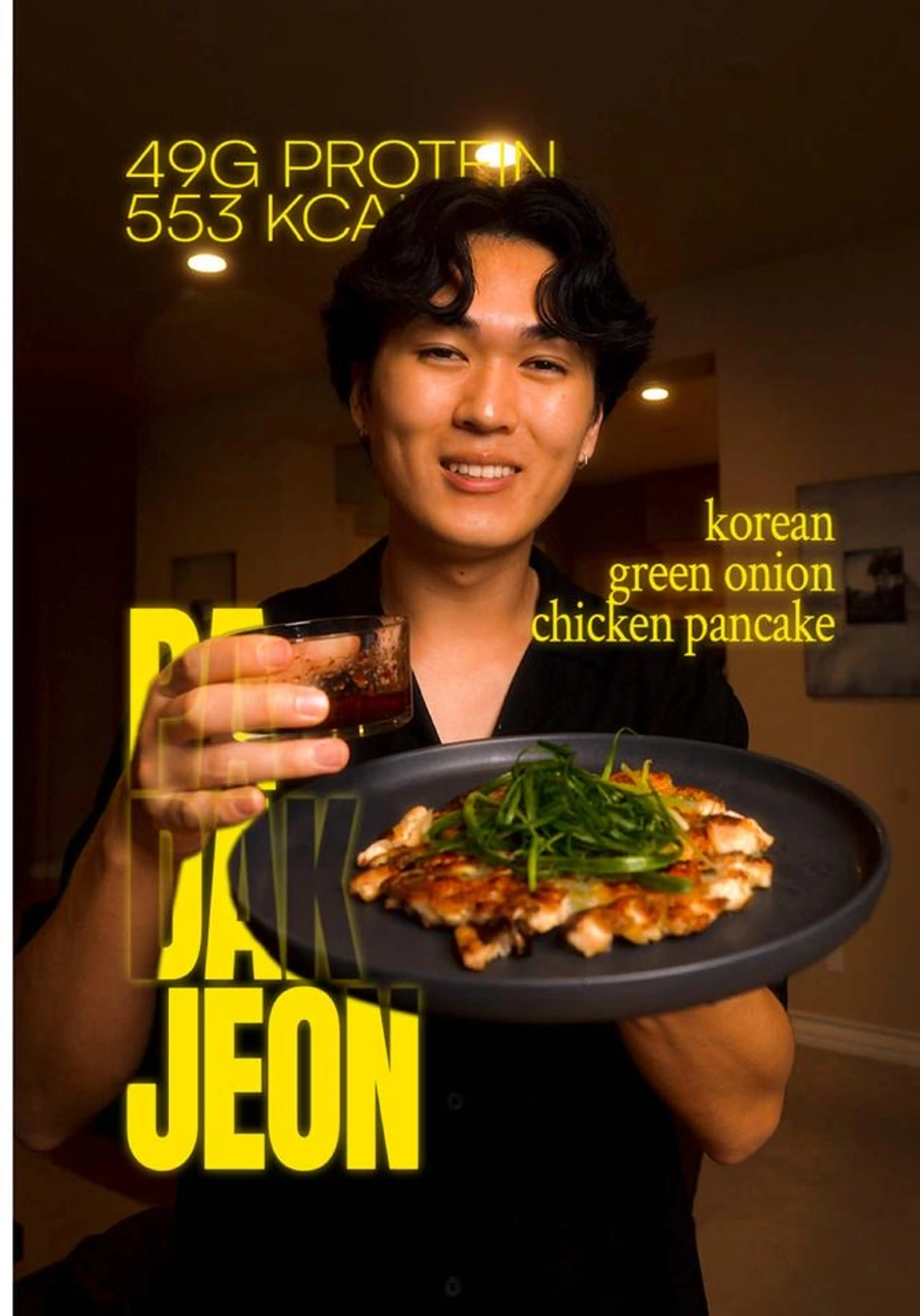 Korean Green Onion Chicken Pancake