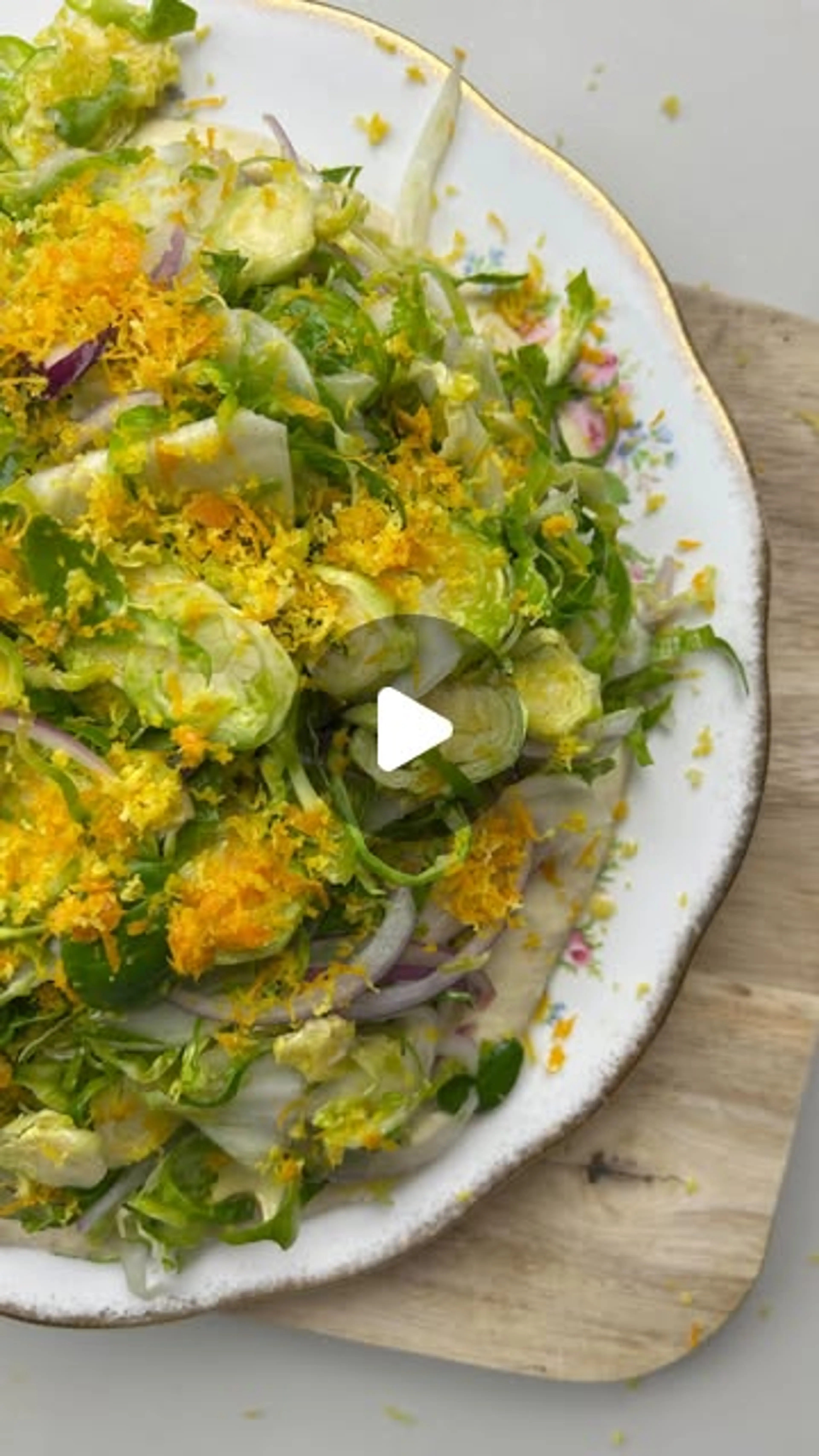 Shaved Fennel & Sprout Salad with Citrus Whipped Tofu