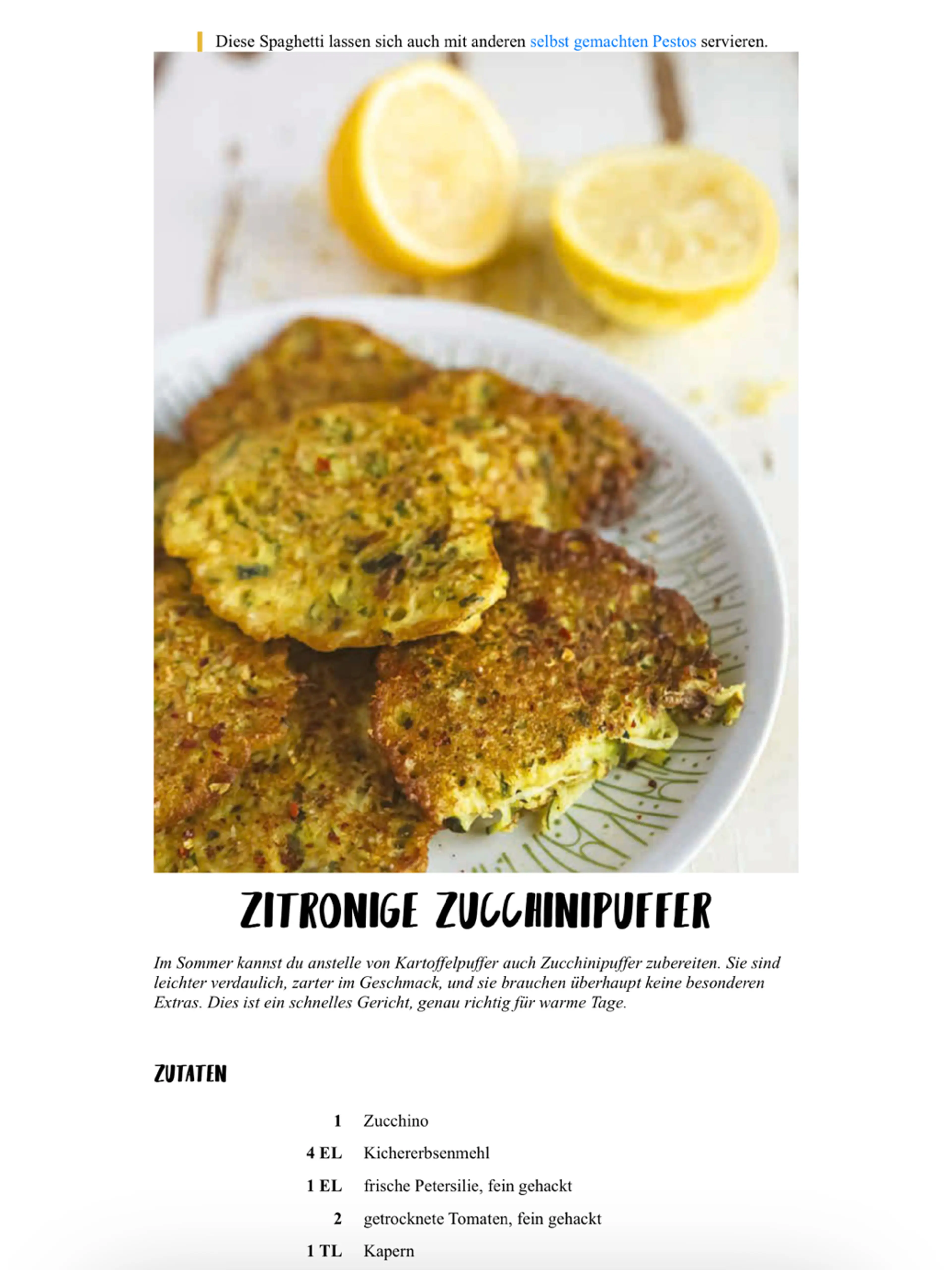ZITRONIGE ZUCCHINIPUFFER