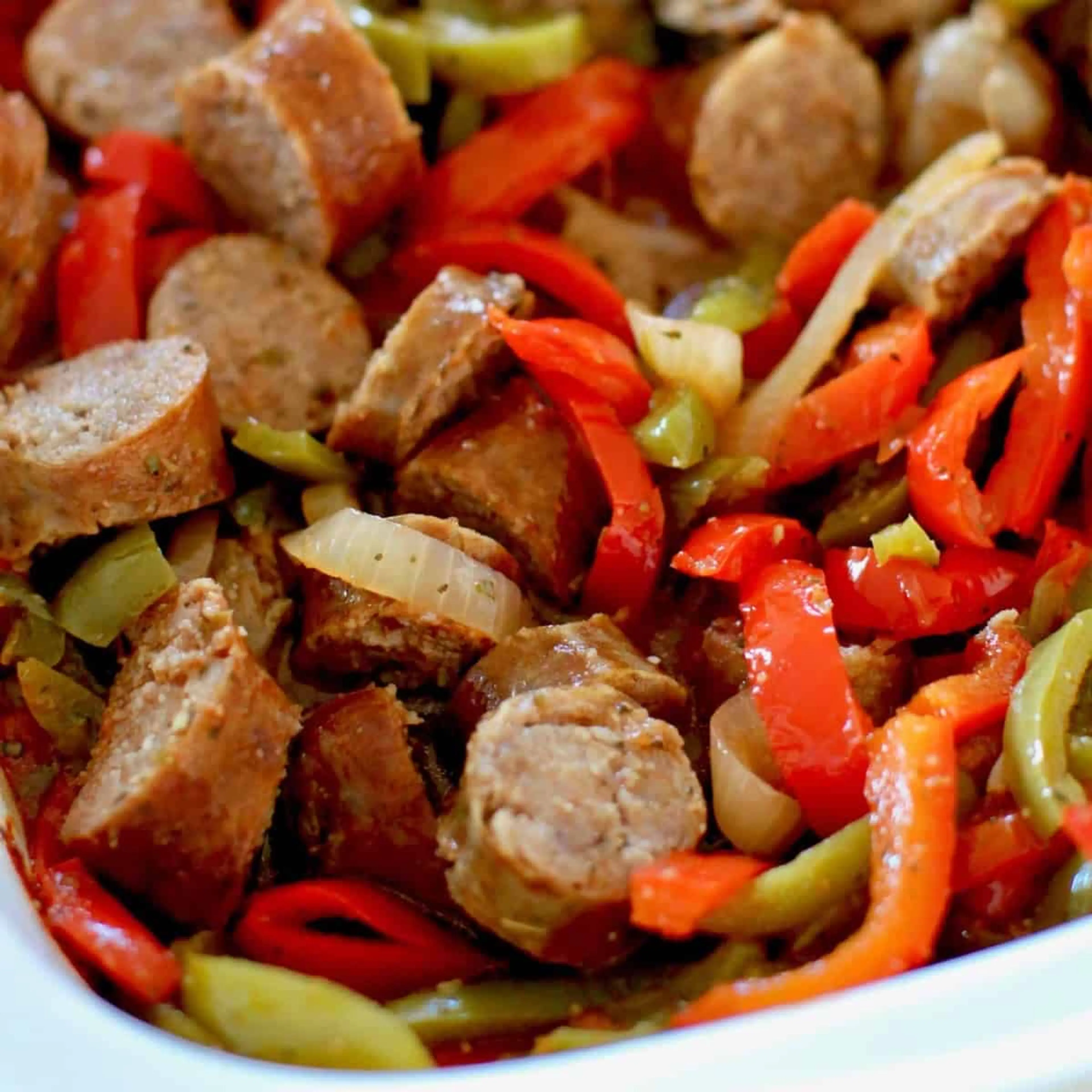 Crock Pot Sausage & Peppers