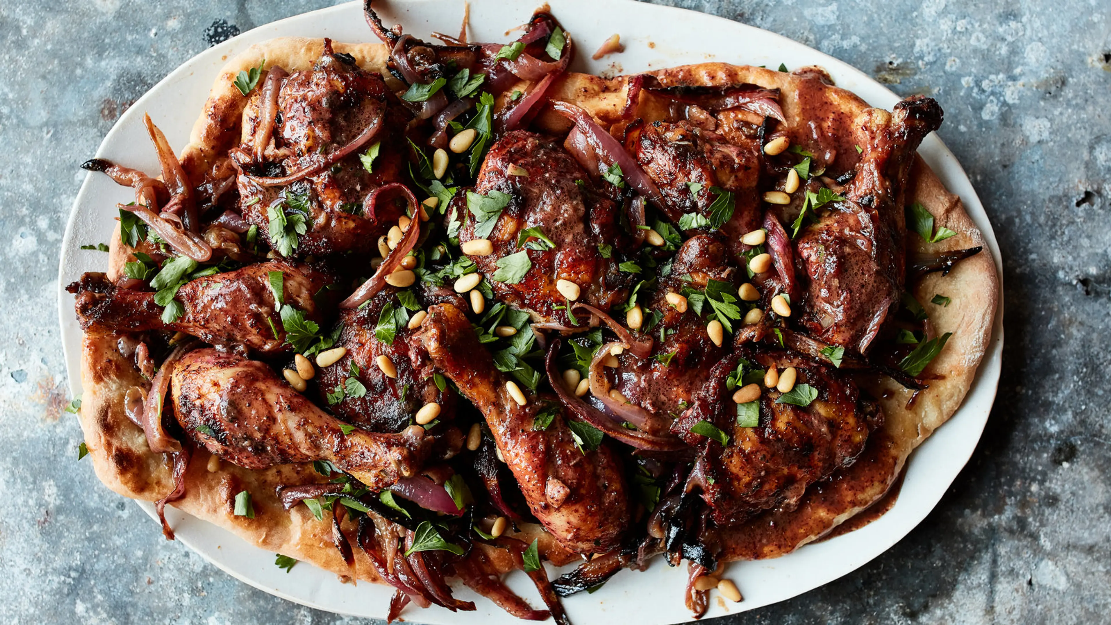 Mussakhan (Roast Chicken With Sumac and Red Onions)
