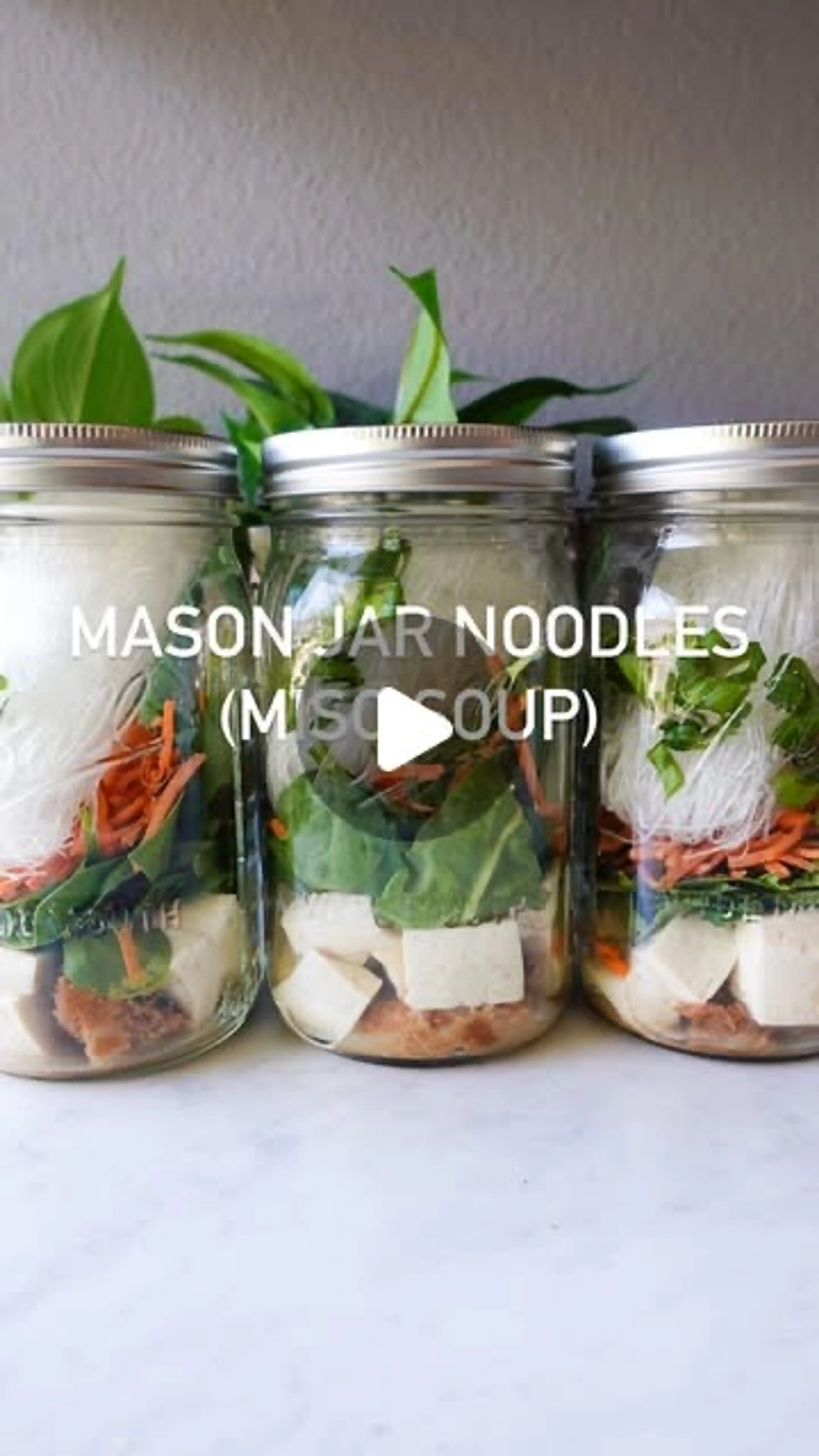 Mason Jar Noodle with Miso Soup