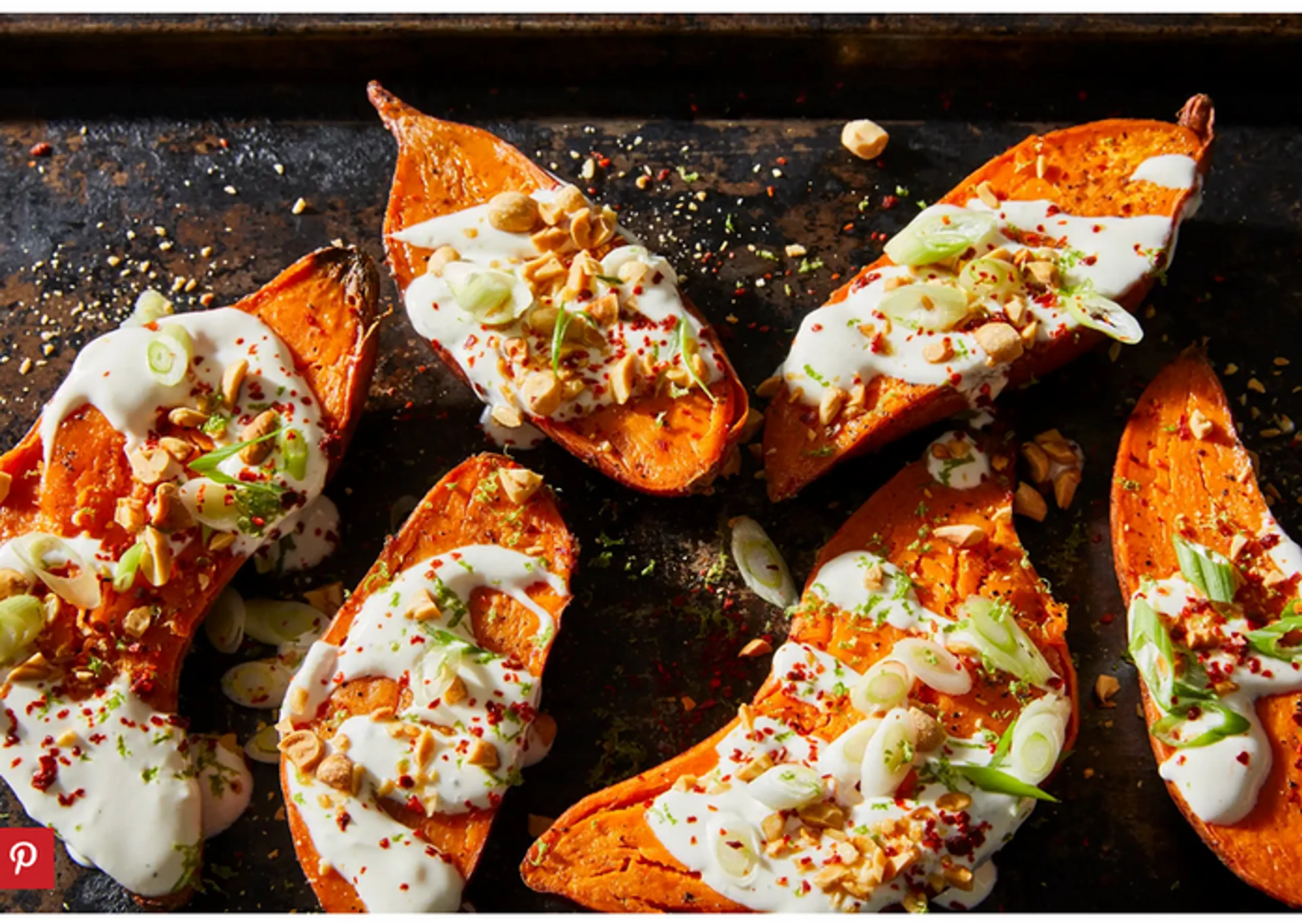 Baked Sweet Potato with maple creme fraiche
