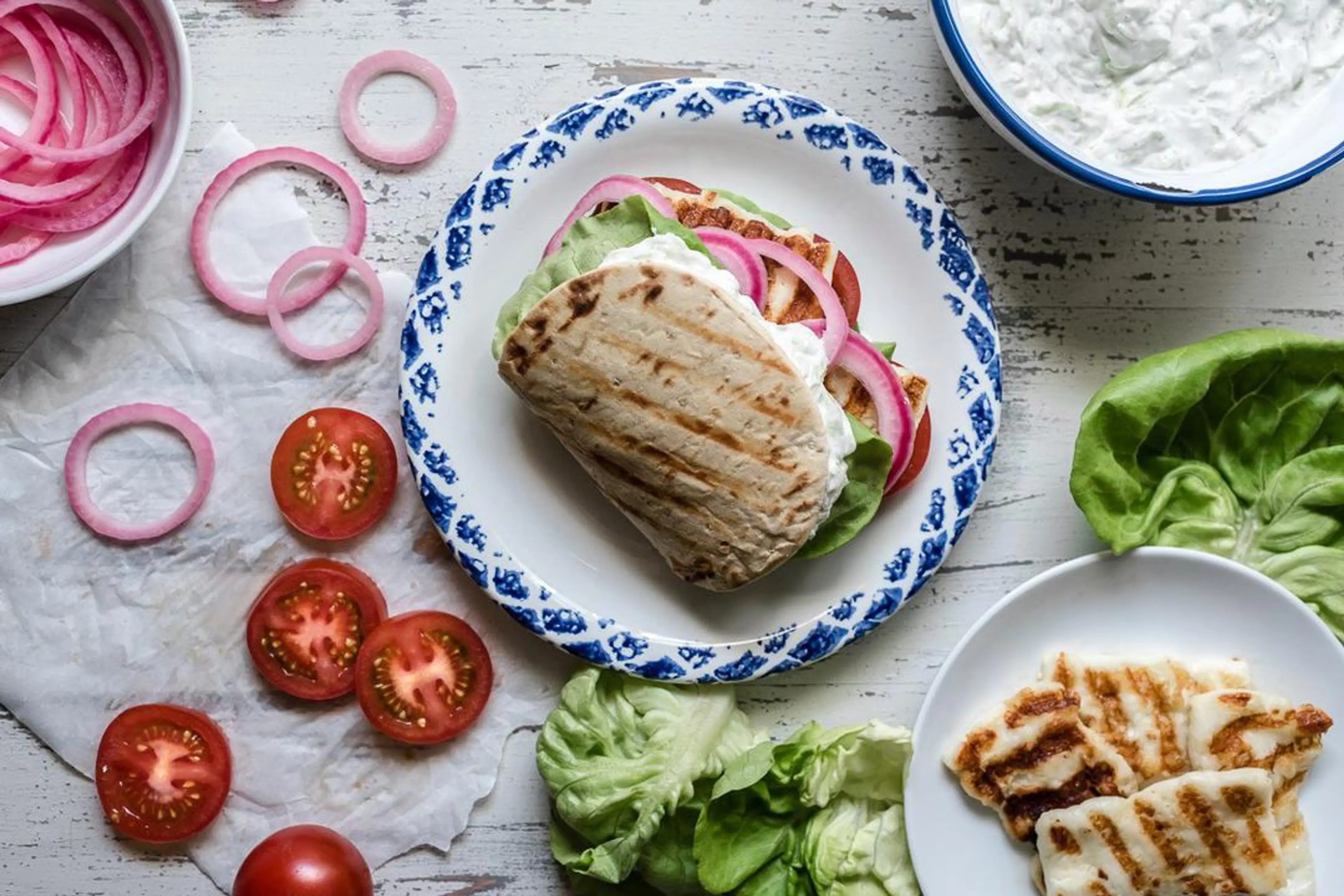 Grilled Halloumi Burgers