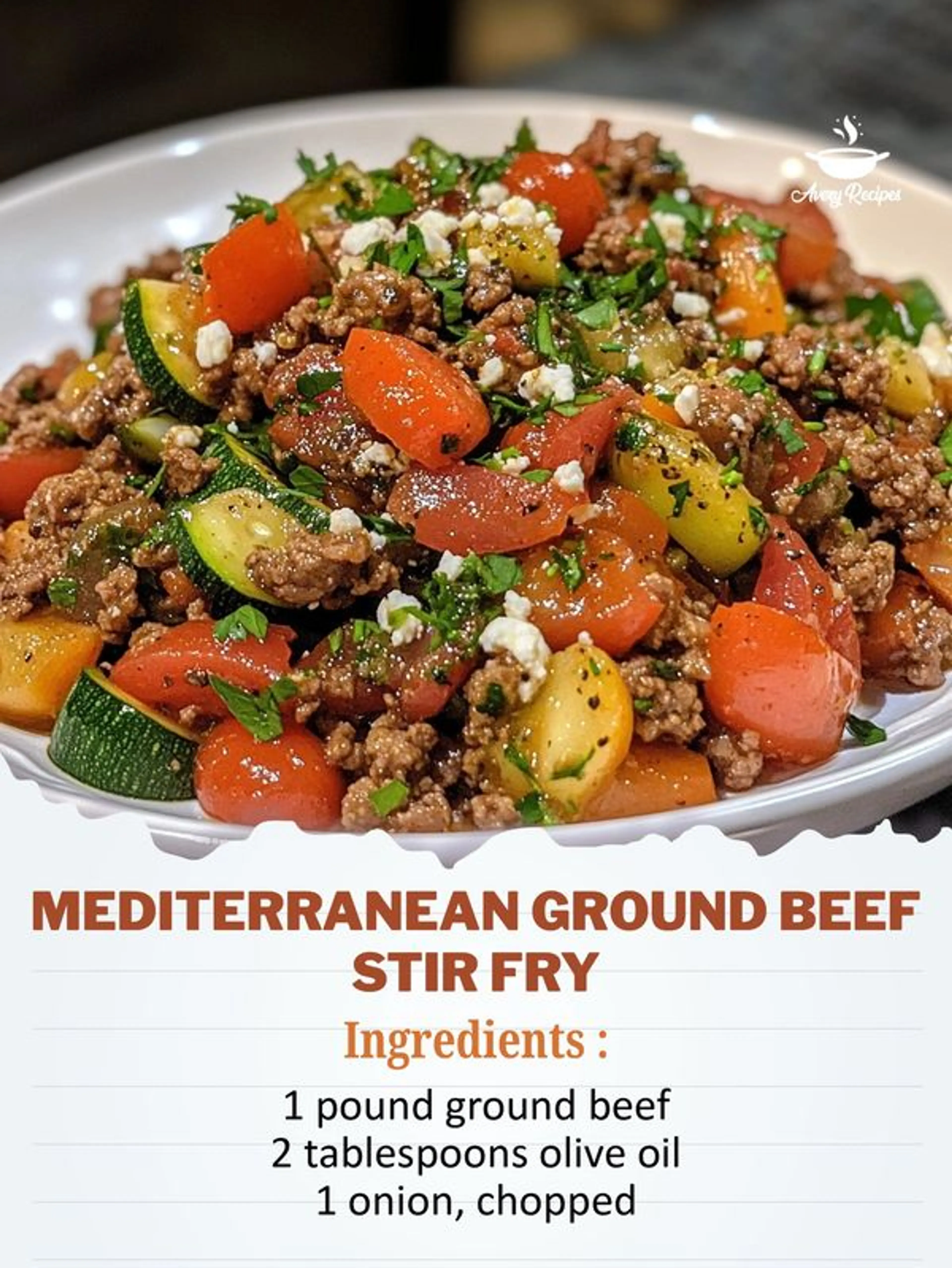 Mediterranean Ground Beef Stir Fry