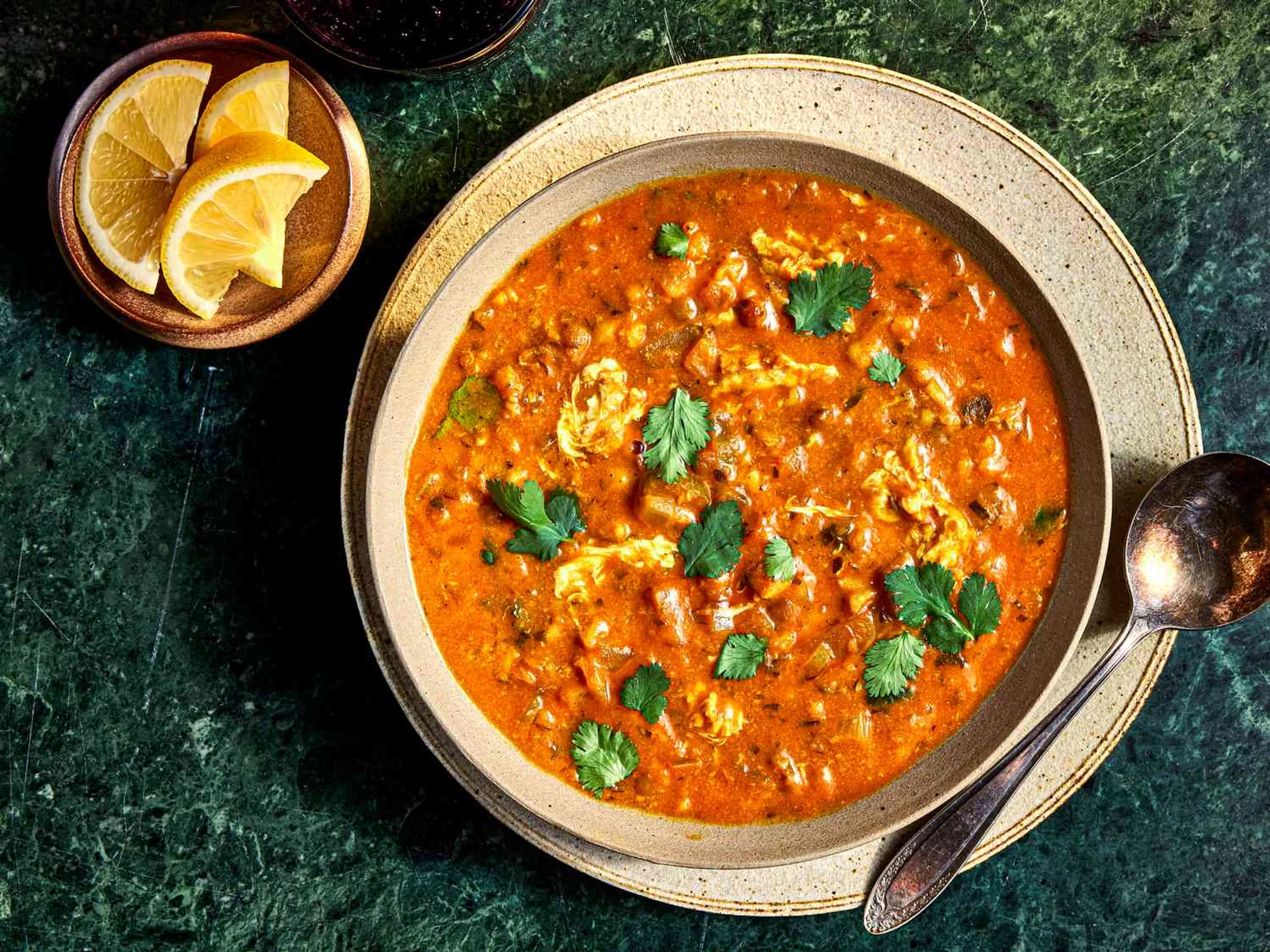 Moroccan Egg Drop Harira (Vegetable and Legume Soup)