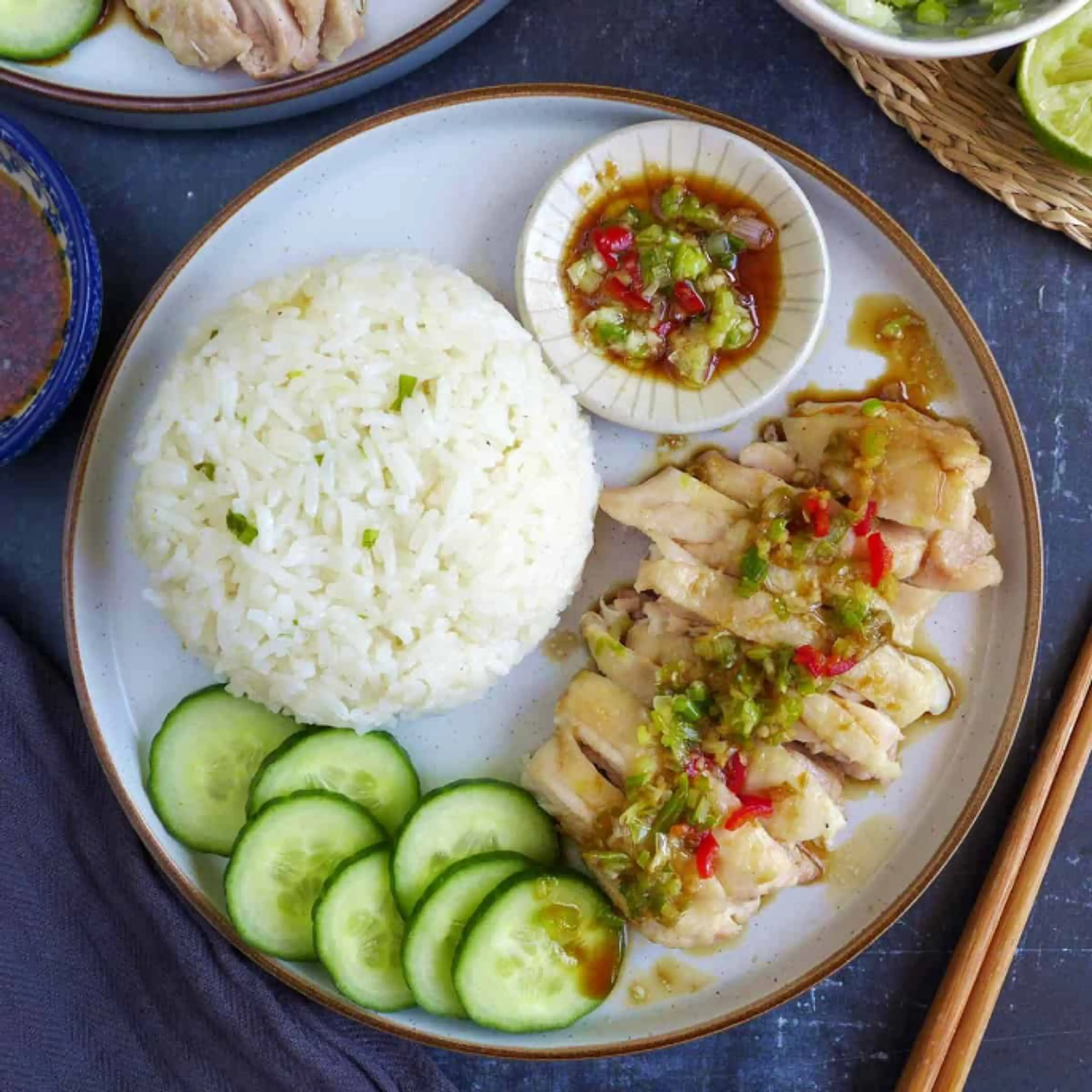 One-pot Hainanese chicken rice