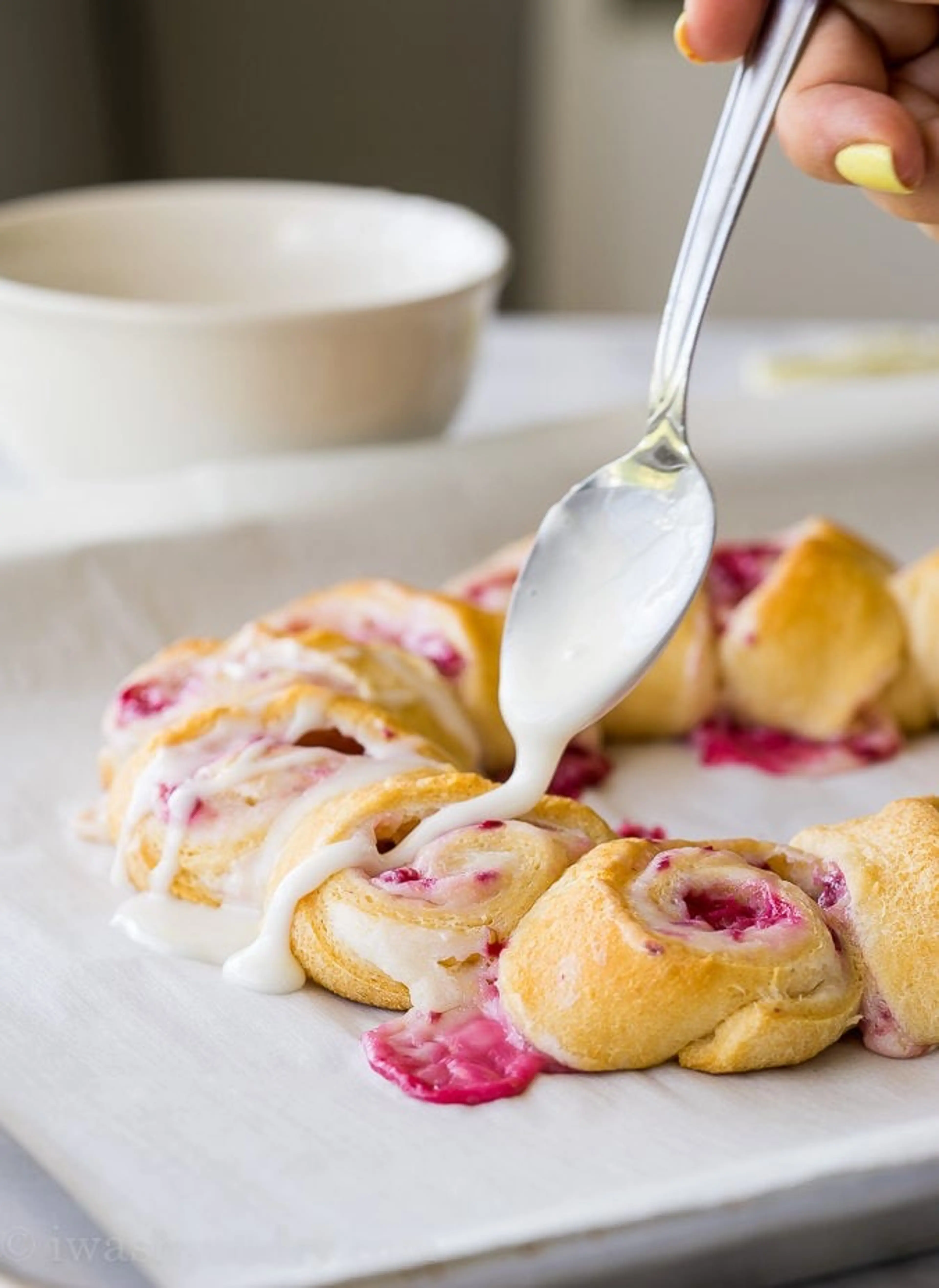 Lemon Raspberry Cream Cheese Danish Rolls